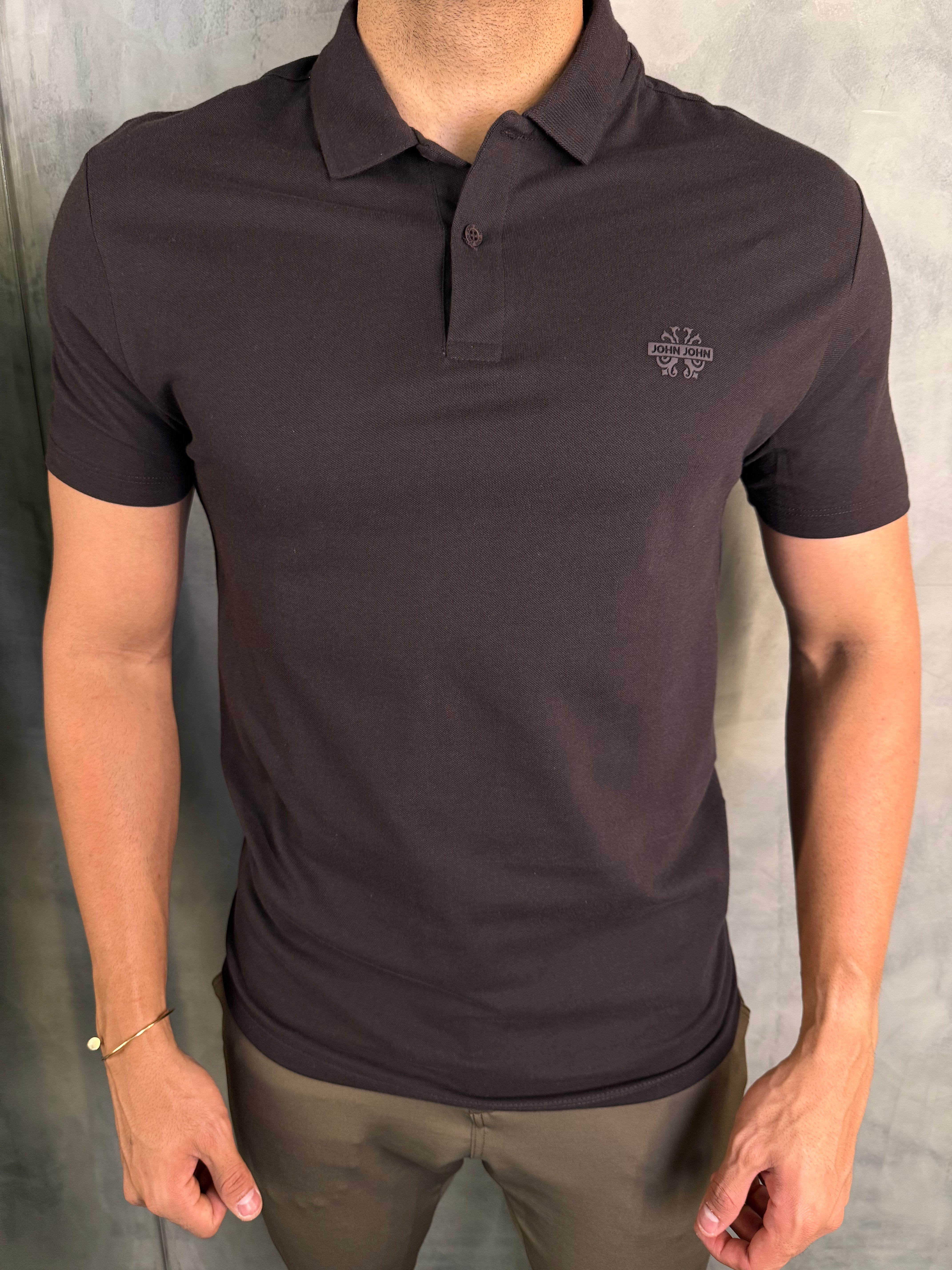 POLO LIGHT TRANSFER JOHN JOHN MARROM ESCURO