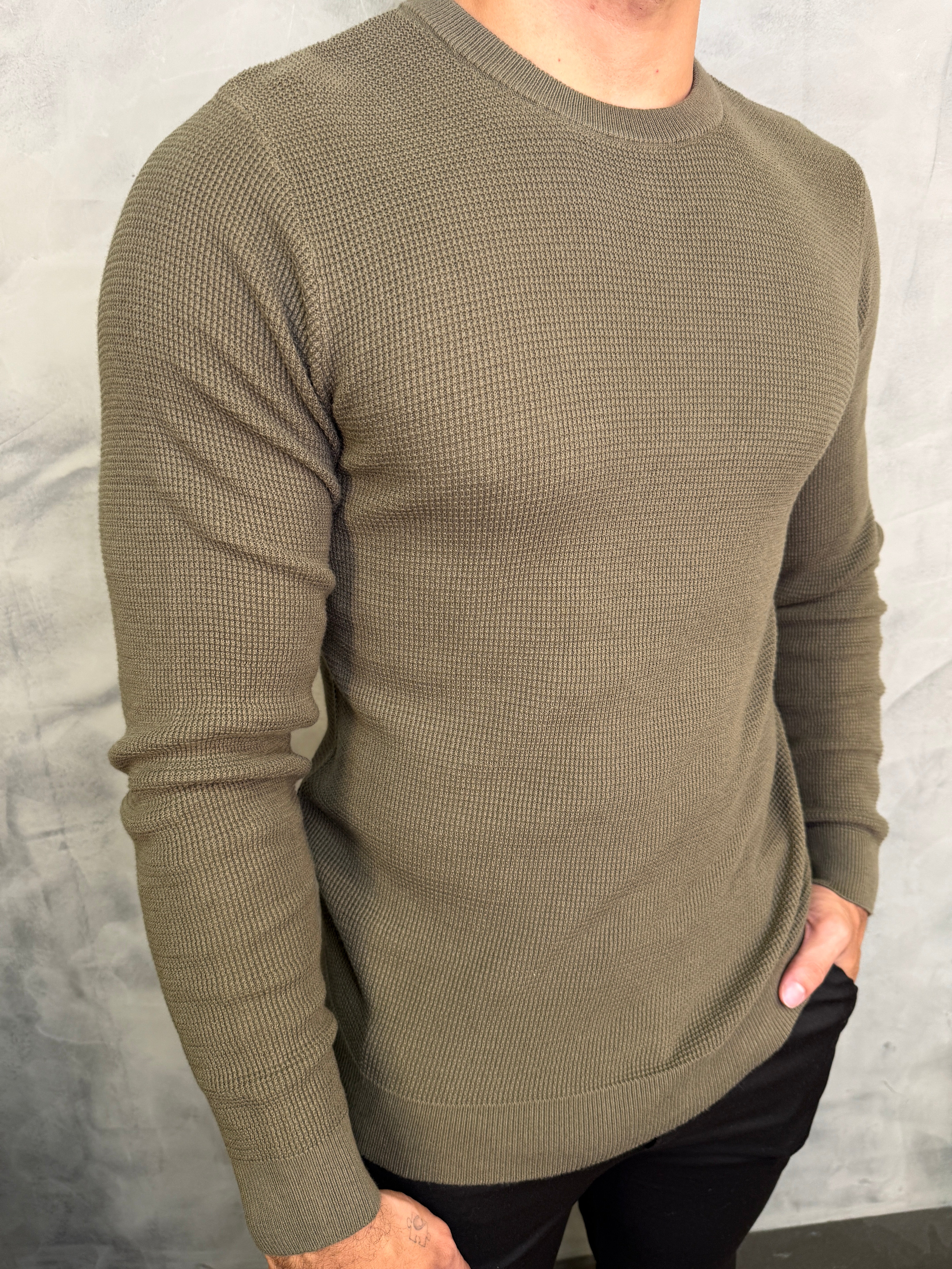 SUETER TRICOT JACQUARD PONTO H