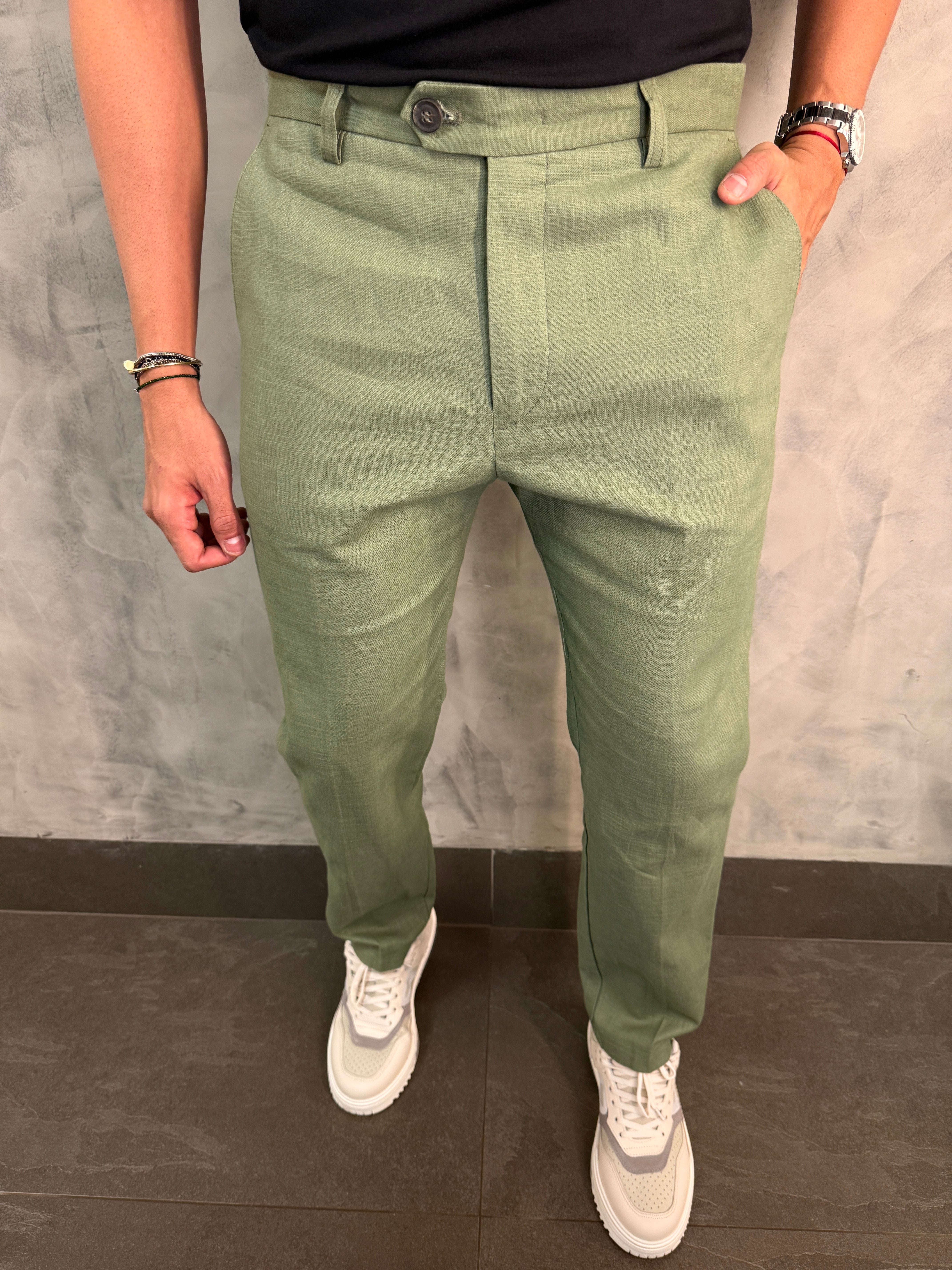 CALÇA SAMOA RAMIE PONTO H VERDE MILITAR