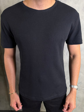 CAMISETA WAFFLE SIMPLES RESERVA PRETO