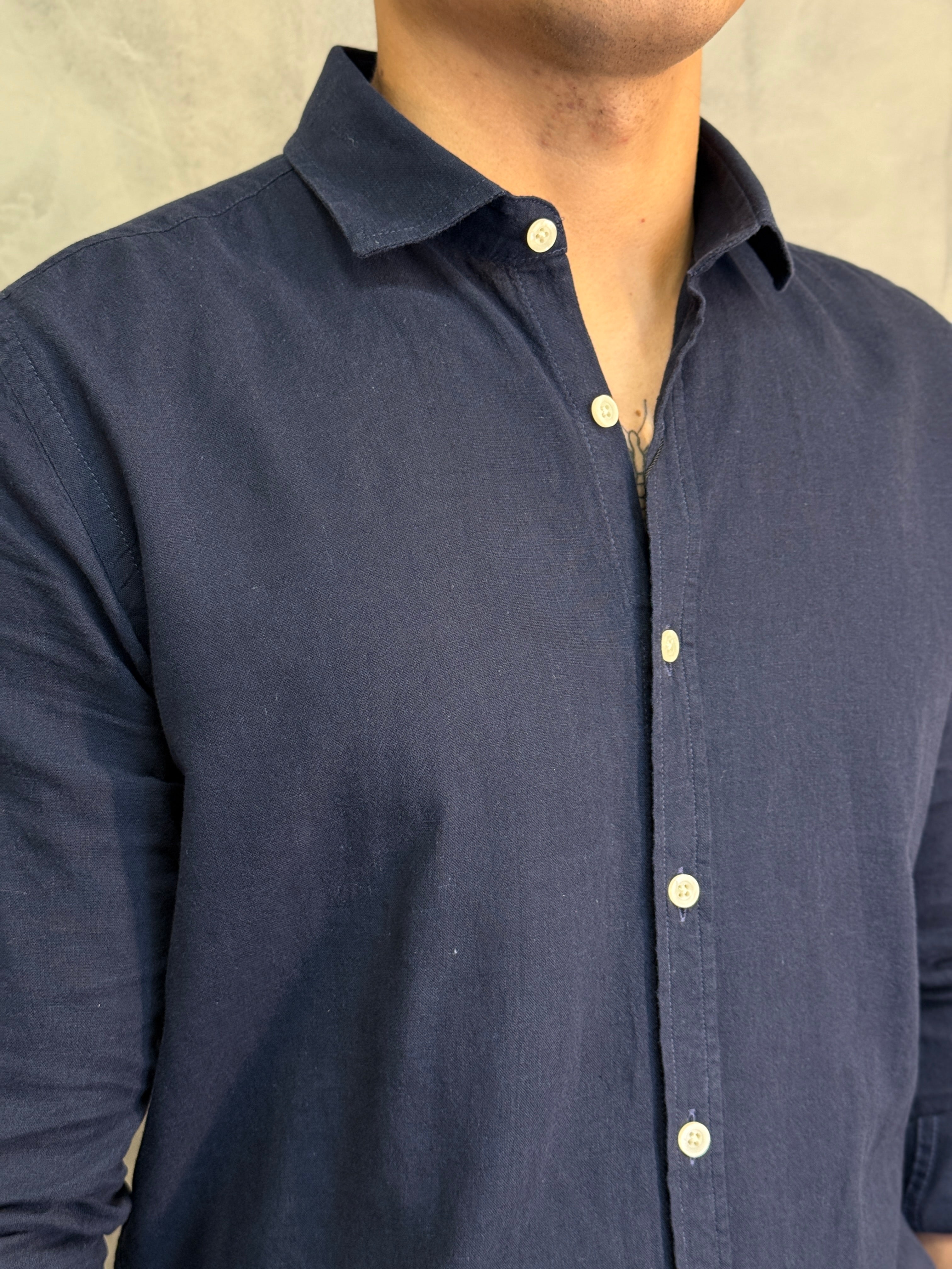 CAMISA M/L TIM MAIA PONTO H MARINHO