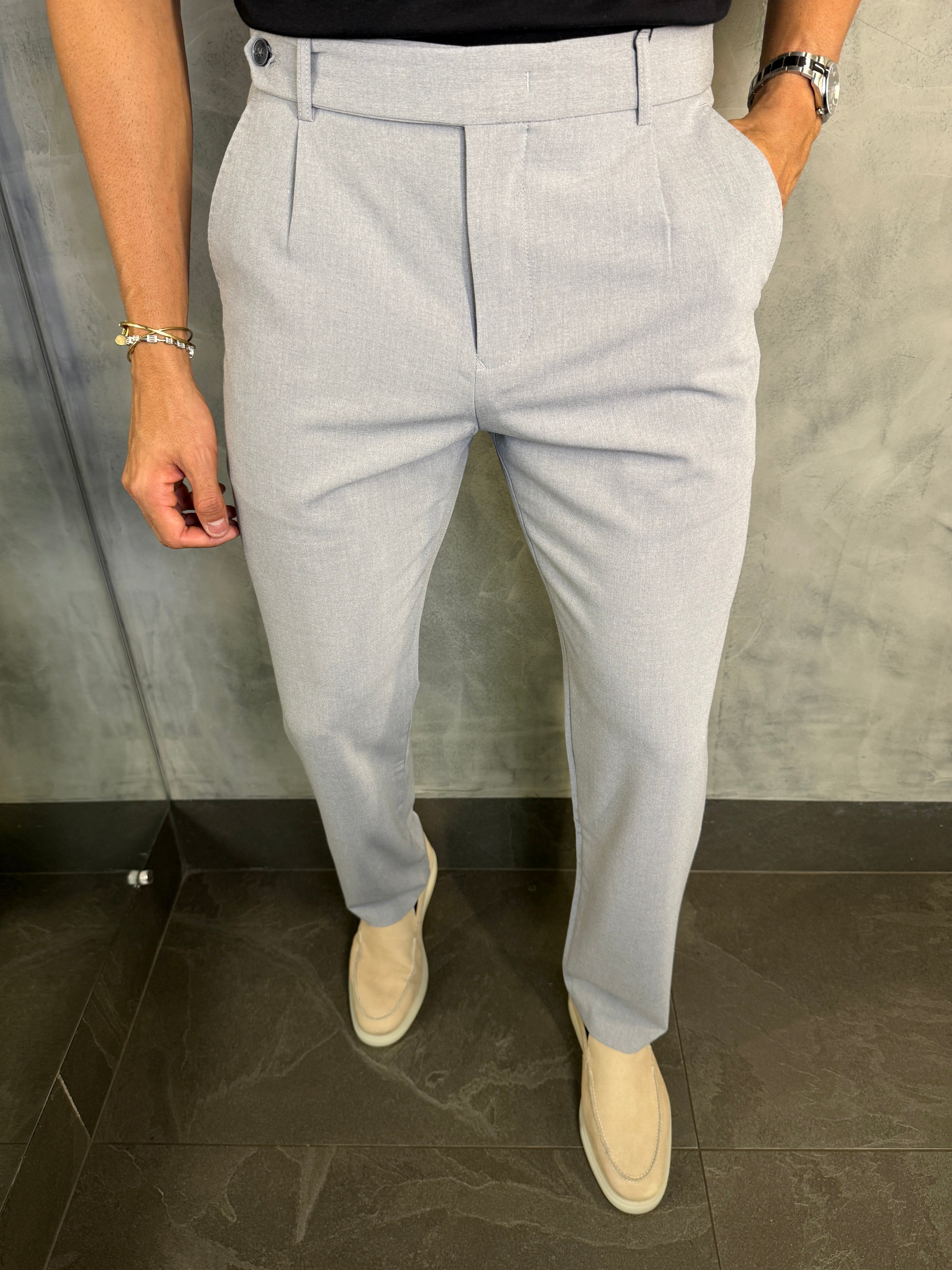 CALÇA ALF. LOOSE BOTÃO PASSANTE PONTO H