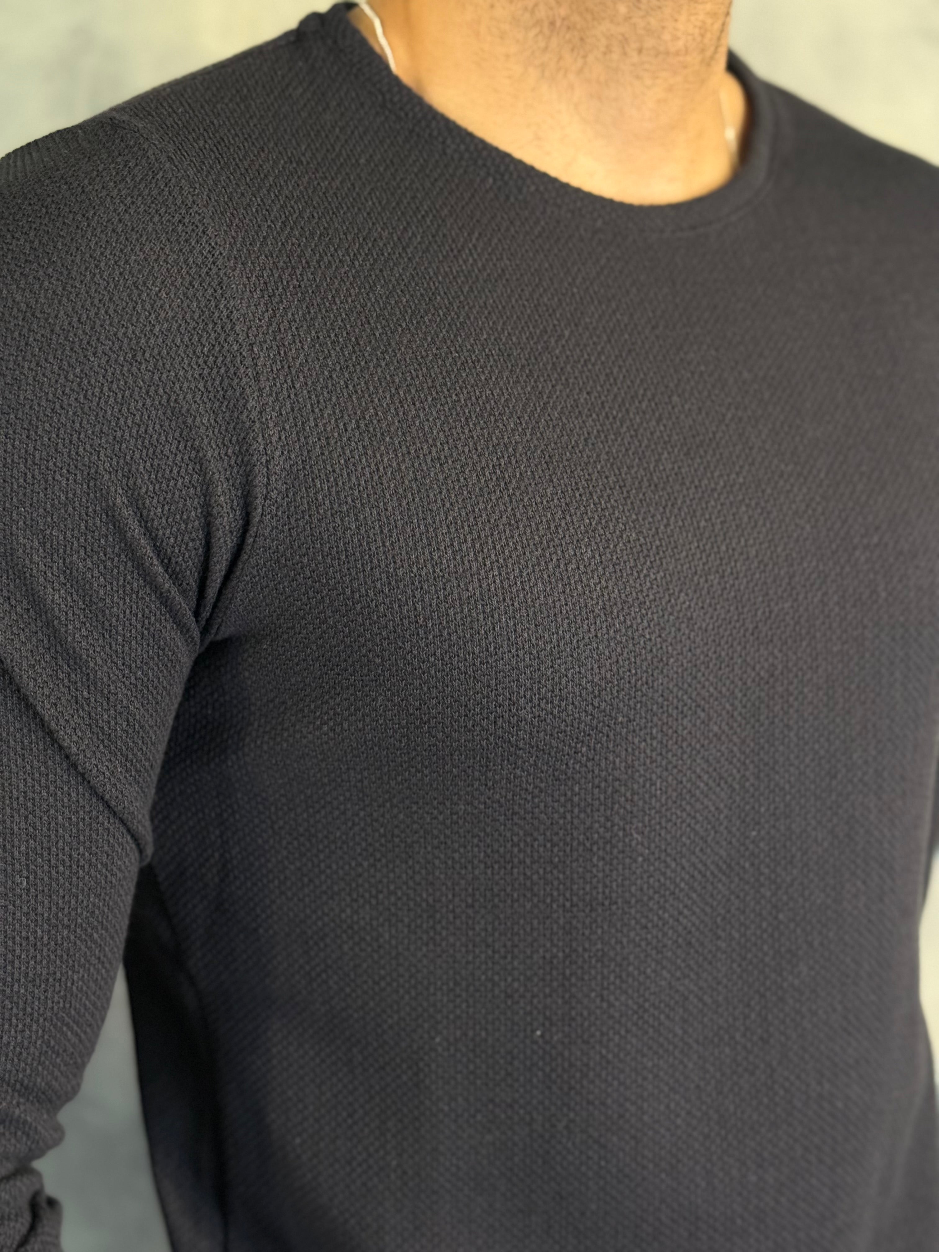 SUETER MALHA TRICOT KINGEJOE PRETO
