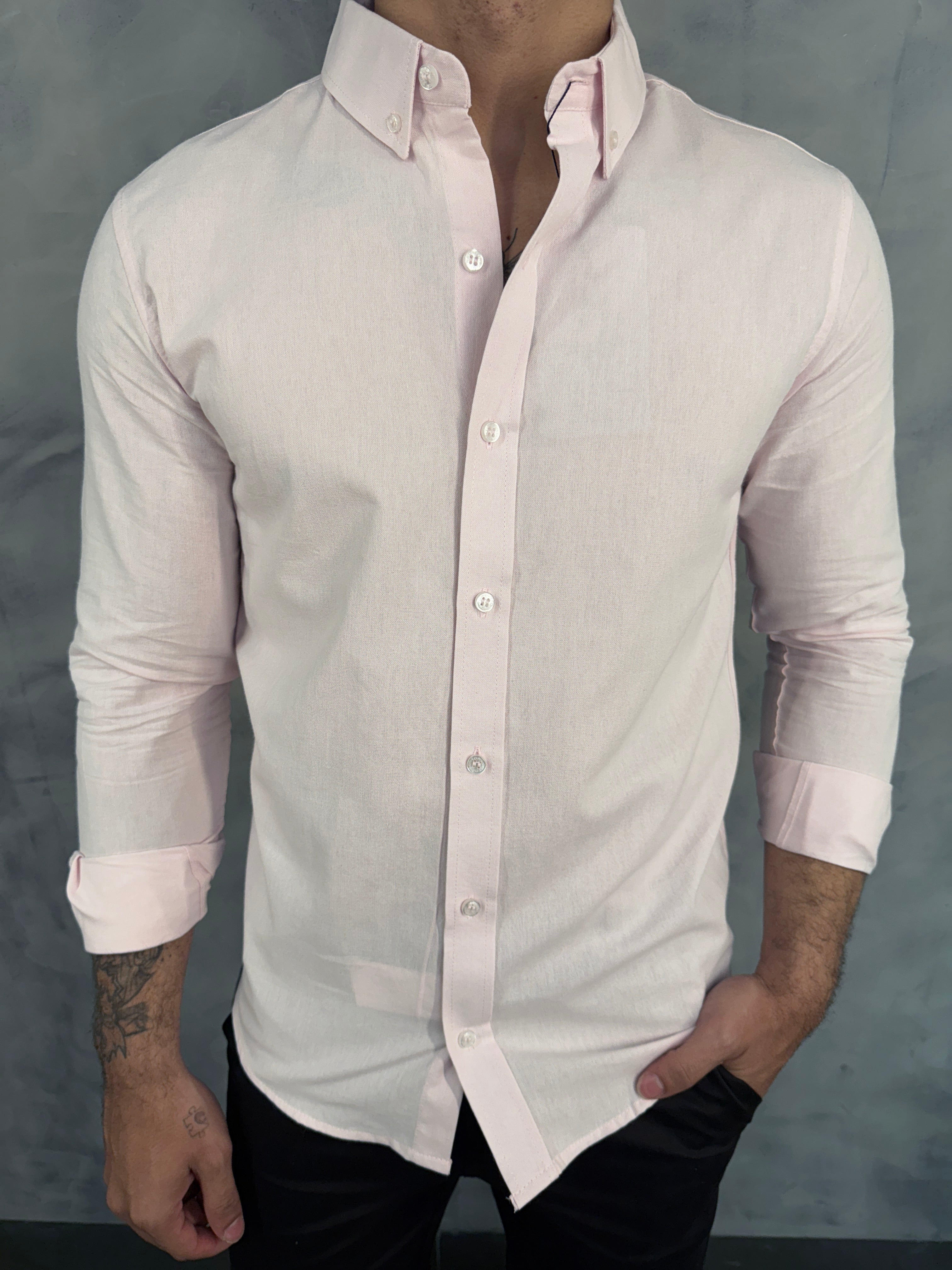 CAMISA M/L OXFORD PONTO H
