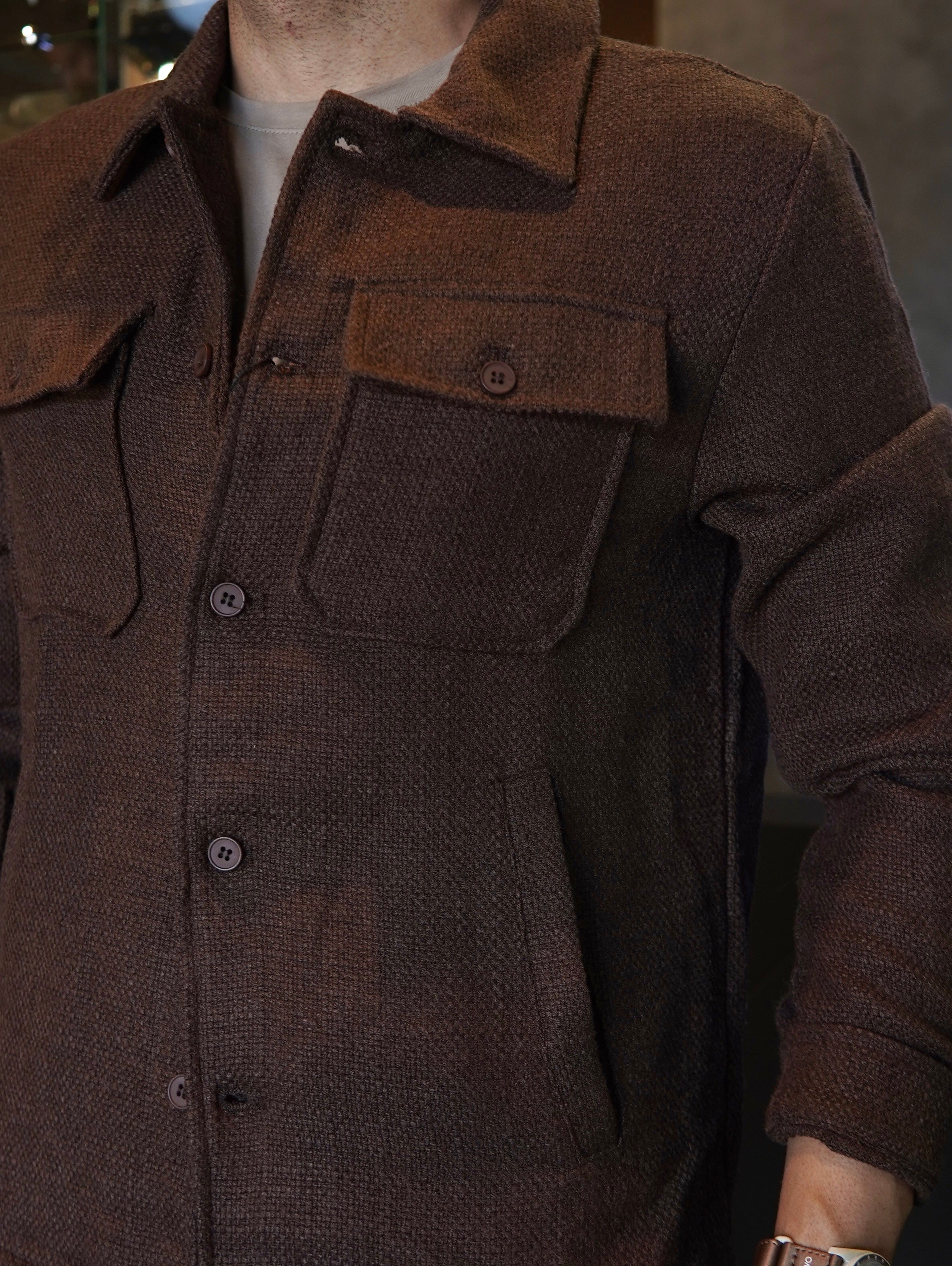 CAMISA M/L OVERSHIRT TRICOT PONTO H