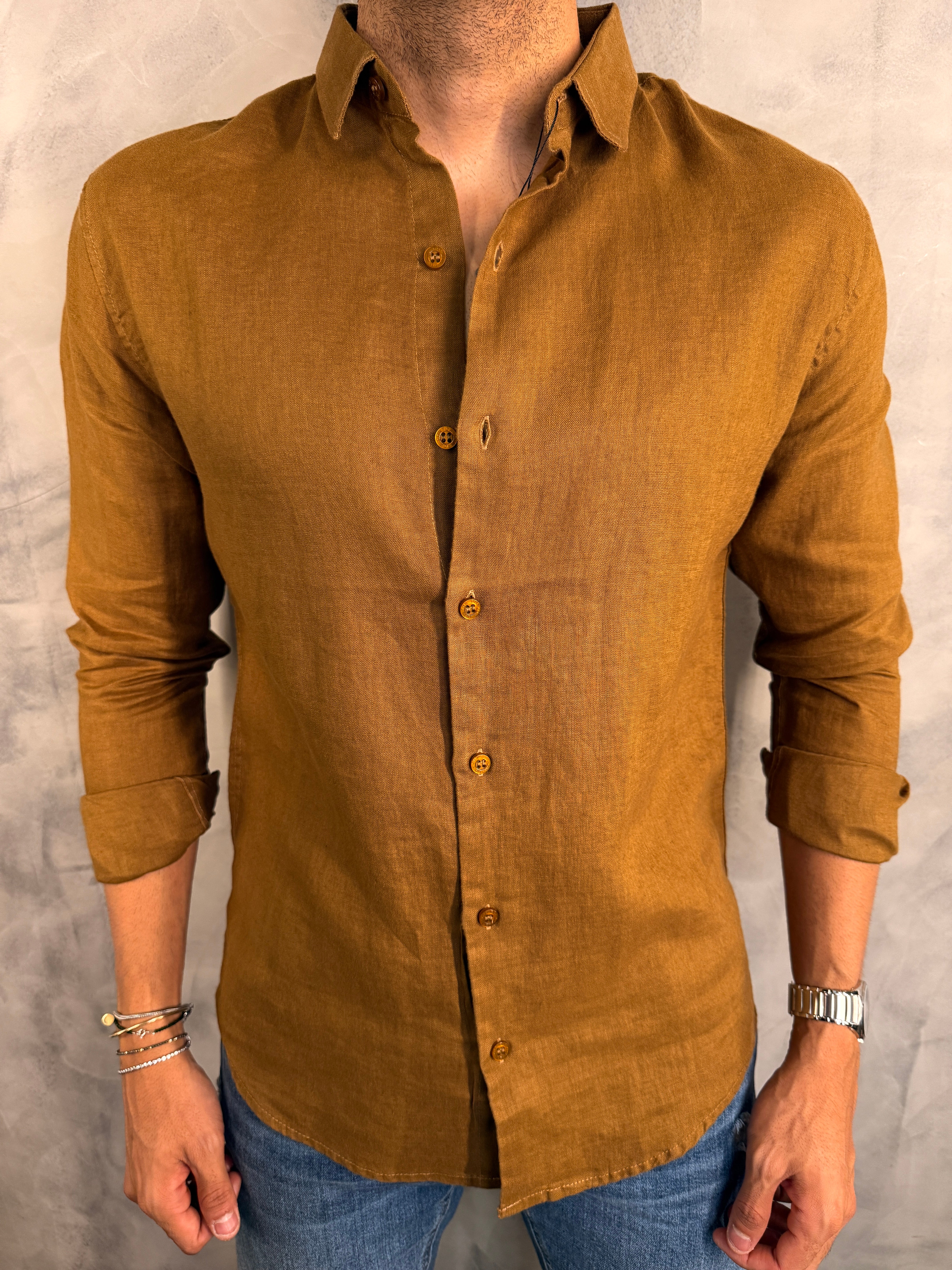 CAMISA M/L OASIS PURO LINHO PONTO H