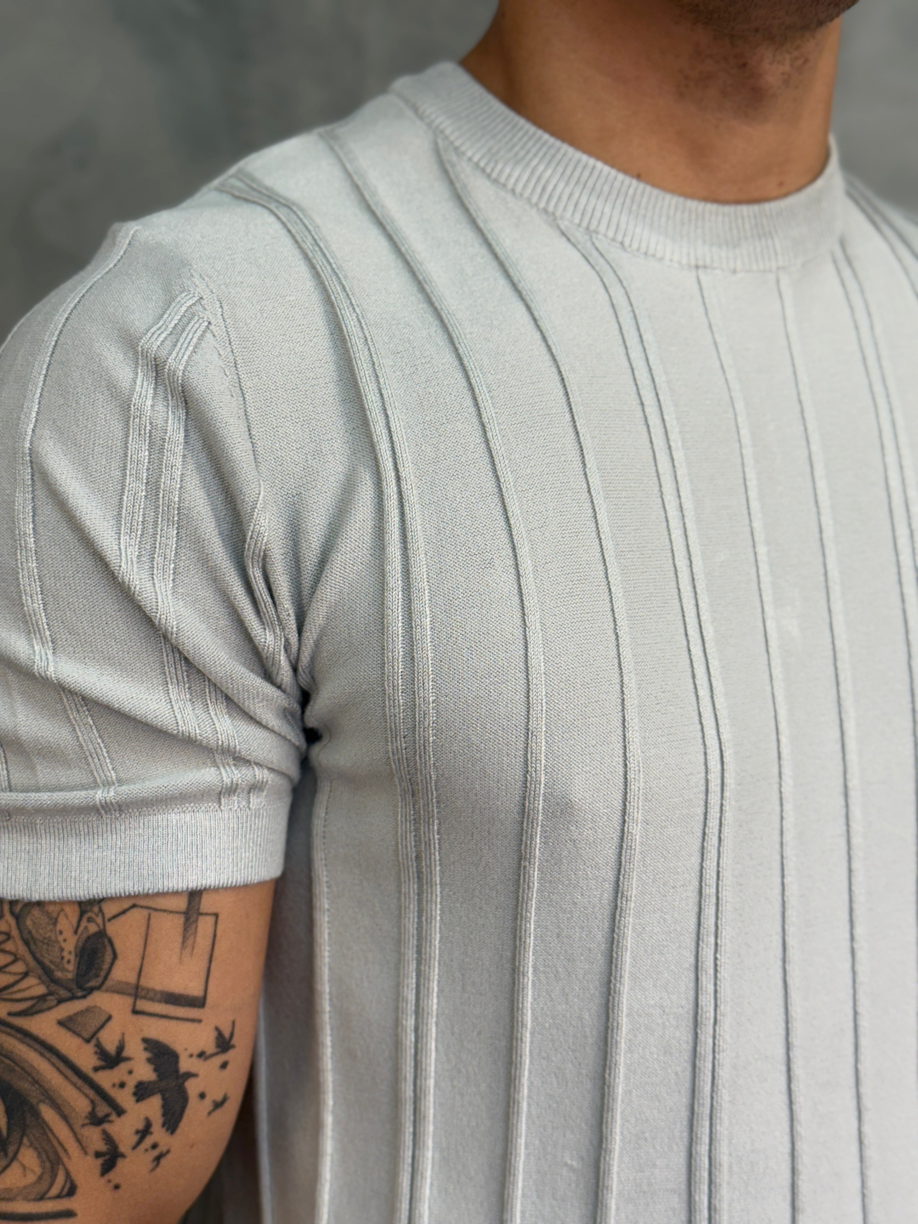 CAMISETA TRICOT TEXTURA CANELADA PONTO H