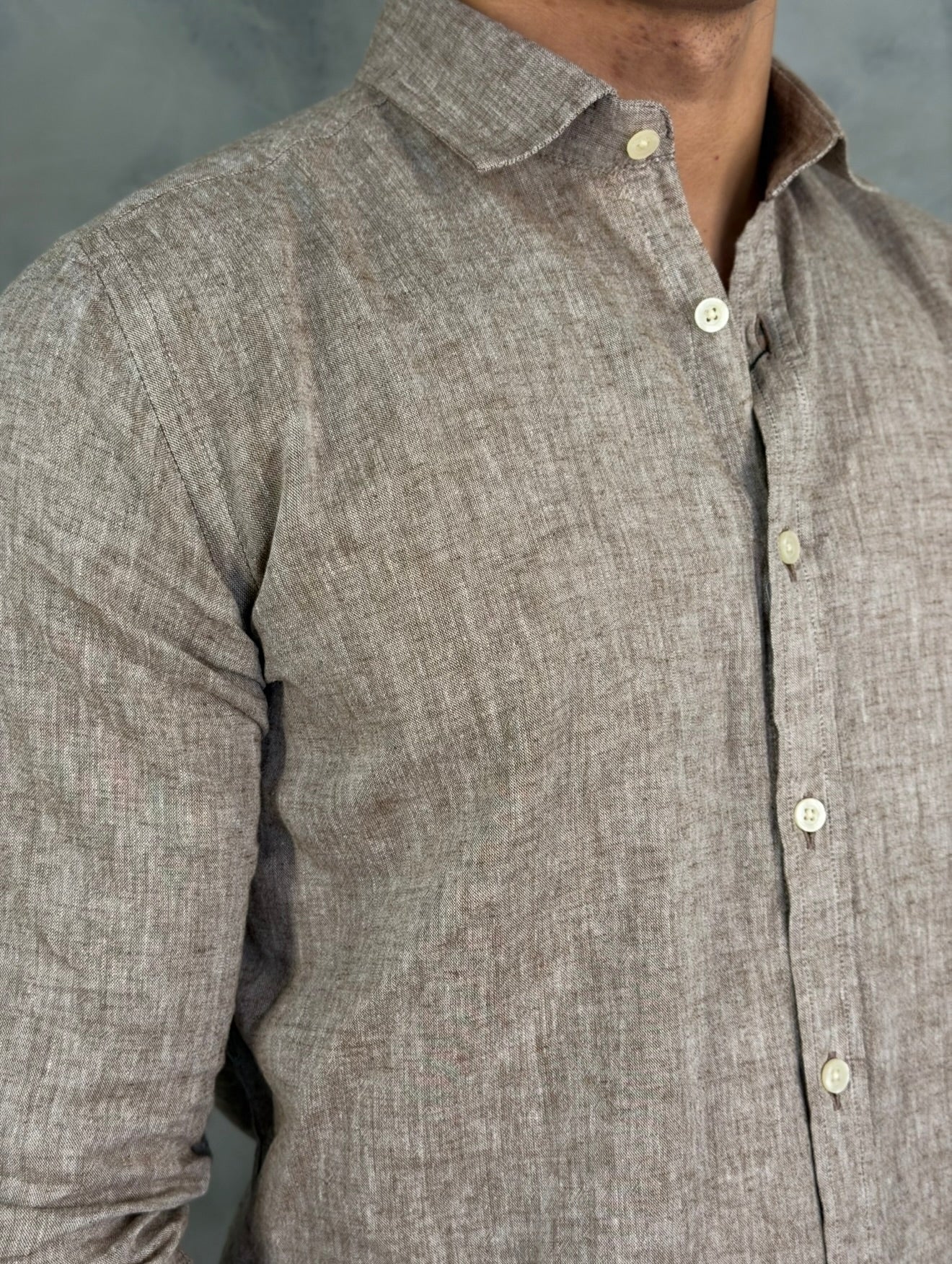 CAMISA M/L TIM MAIA PONTO H CAPUCCINO