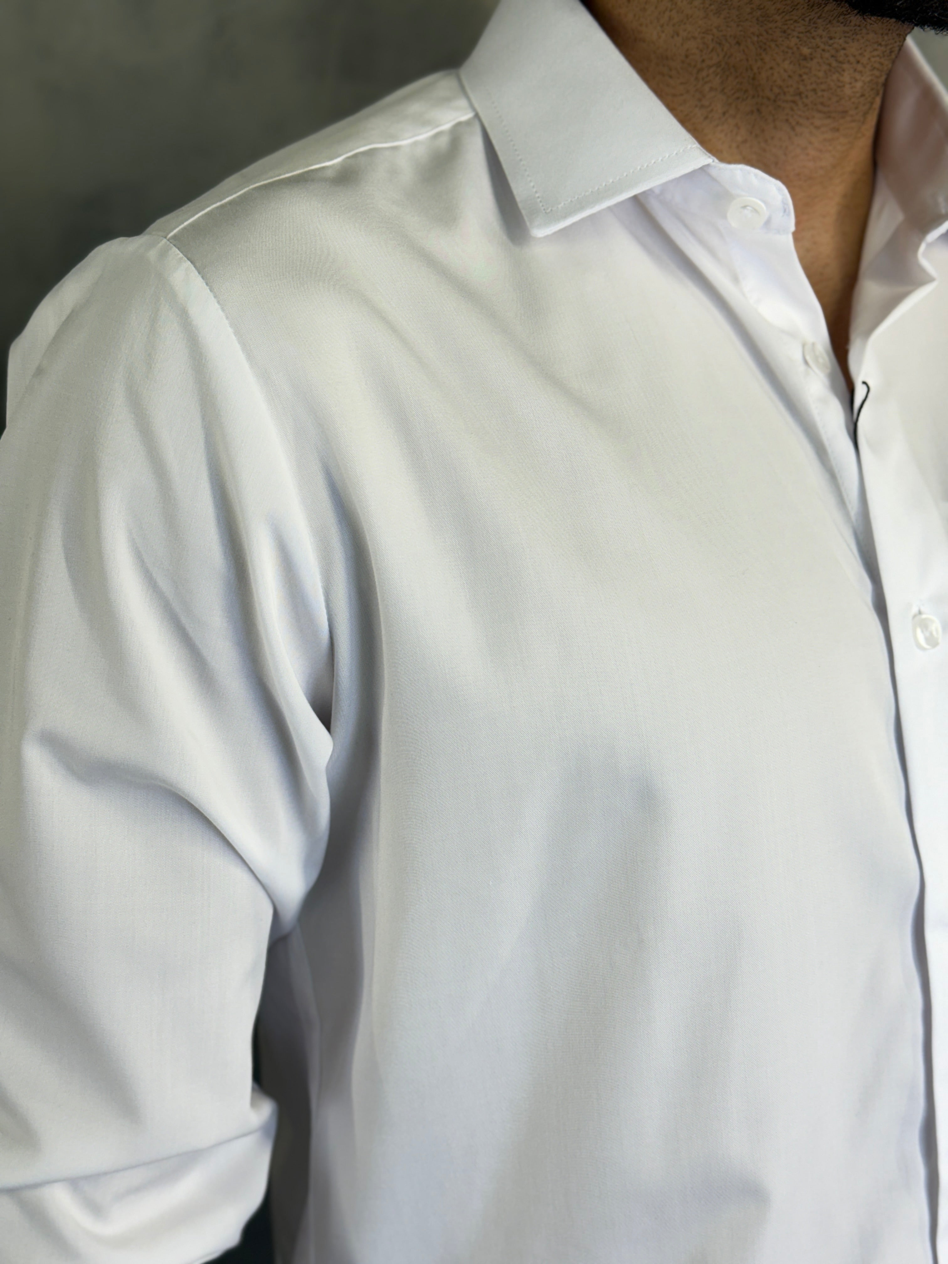 CAMISA M/L FIBRA DE BAMBU PONTO H BRANCO