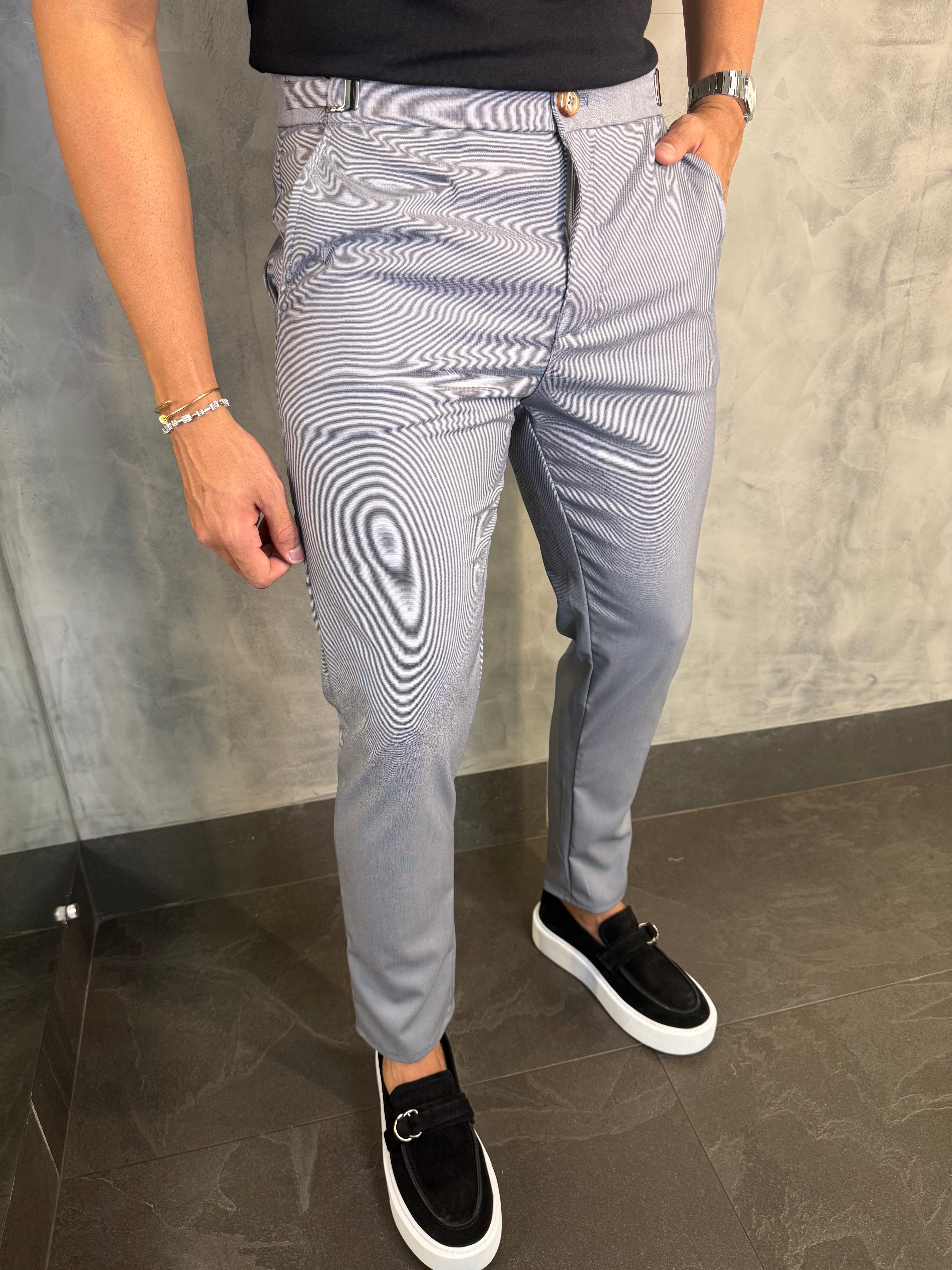 CALÇA ALF. DUBAI PONTO H CINZA