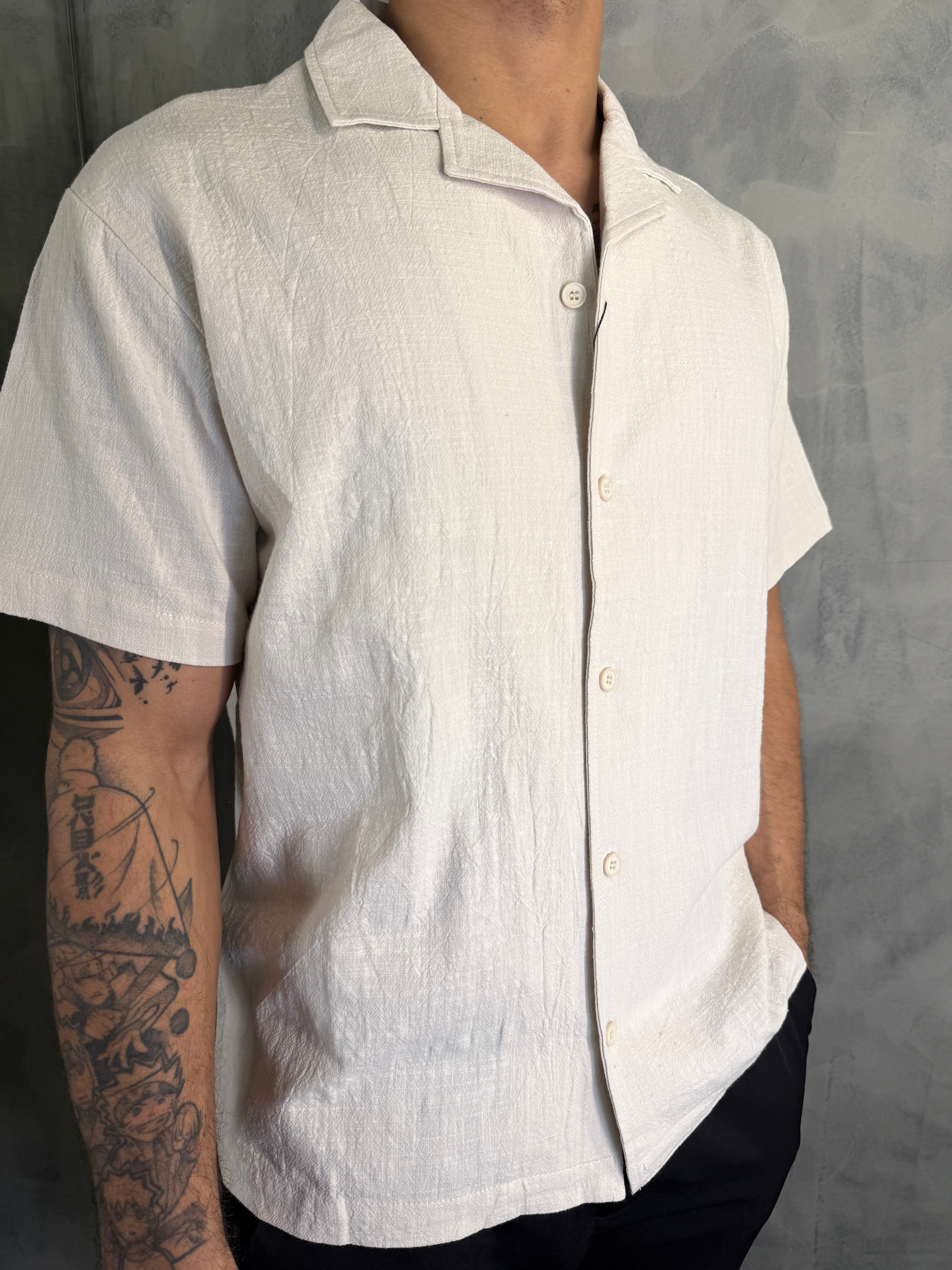 CAMISA M/C GOLA CUBANA PONTO H