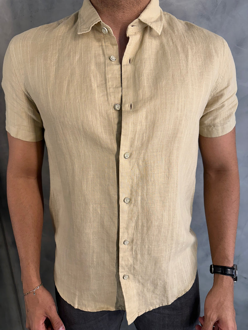 CAMISA M/C LINHO SIMPLES RESERVA PALHA