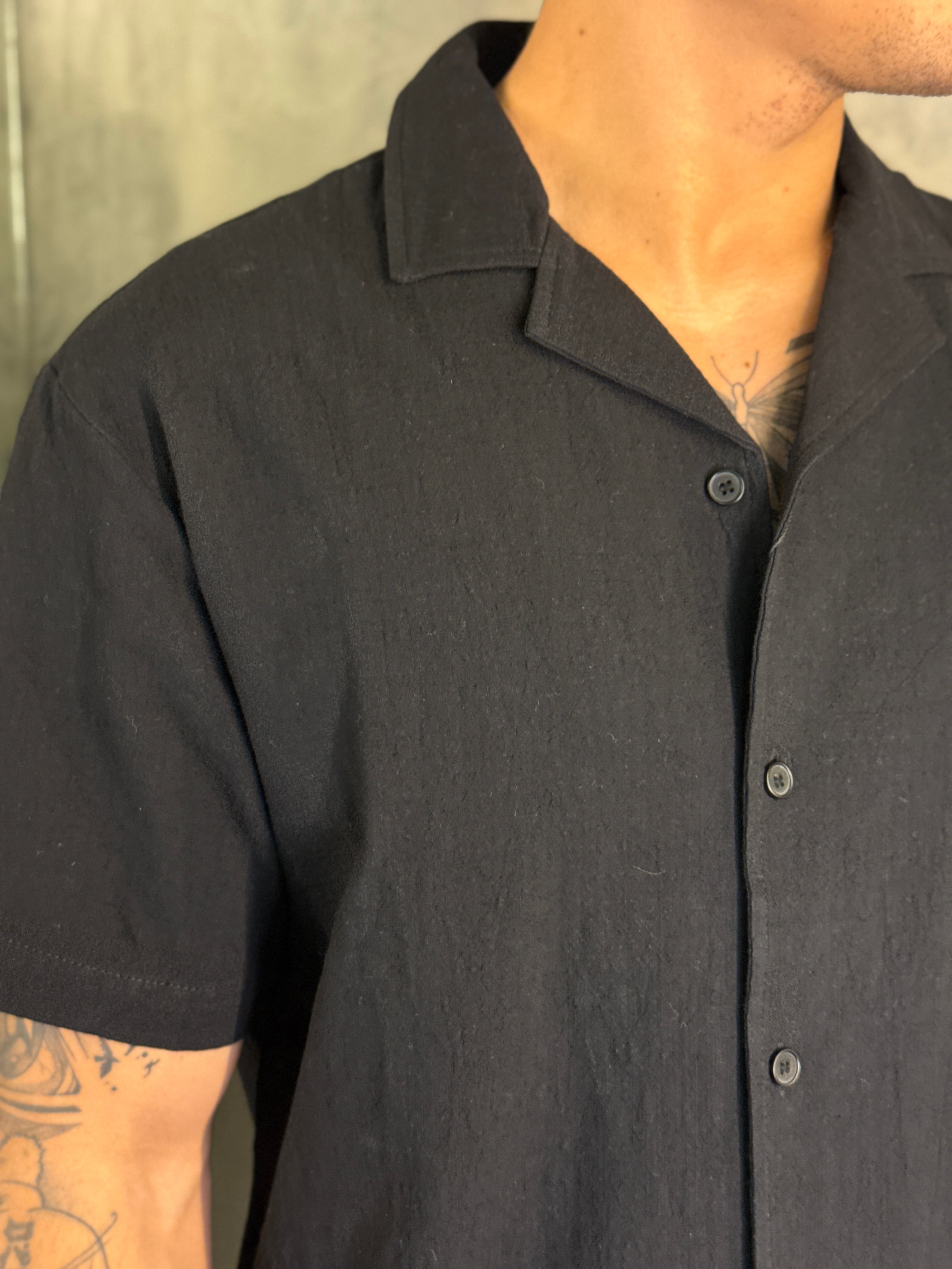 CAMISA M/C GOLA CUBANA PONTO H