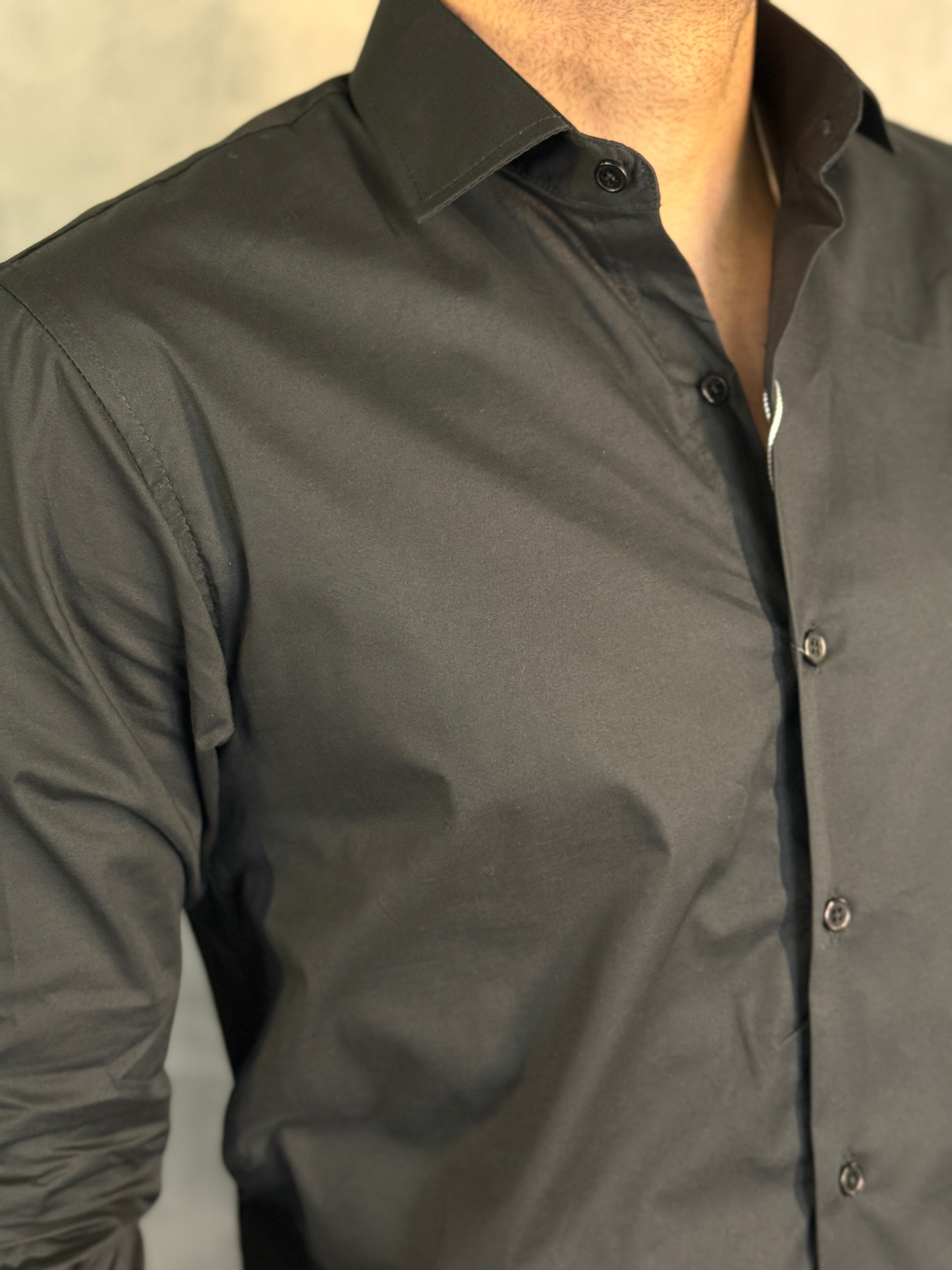 CAMISA M/L SLIM TRICOLINE C/ ELASTANO PONTO H
