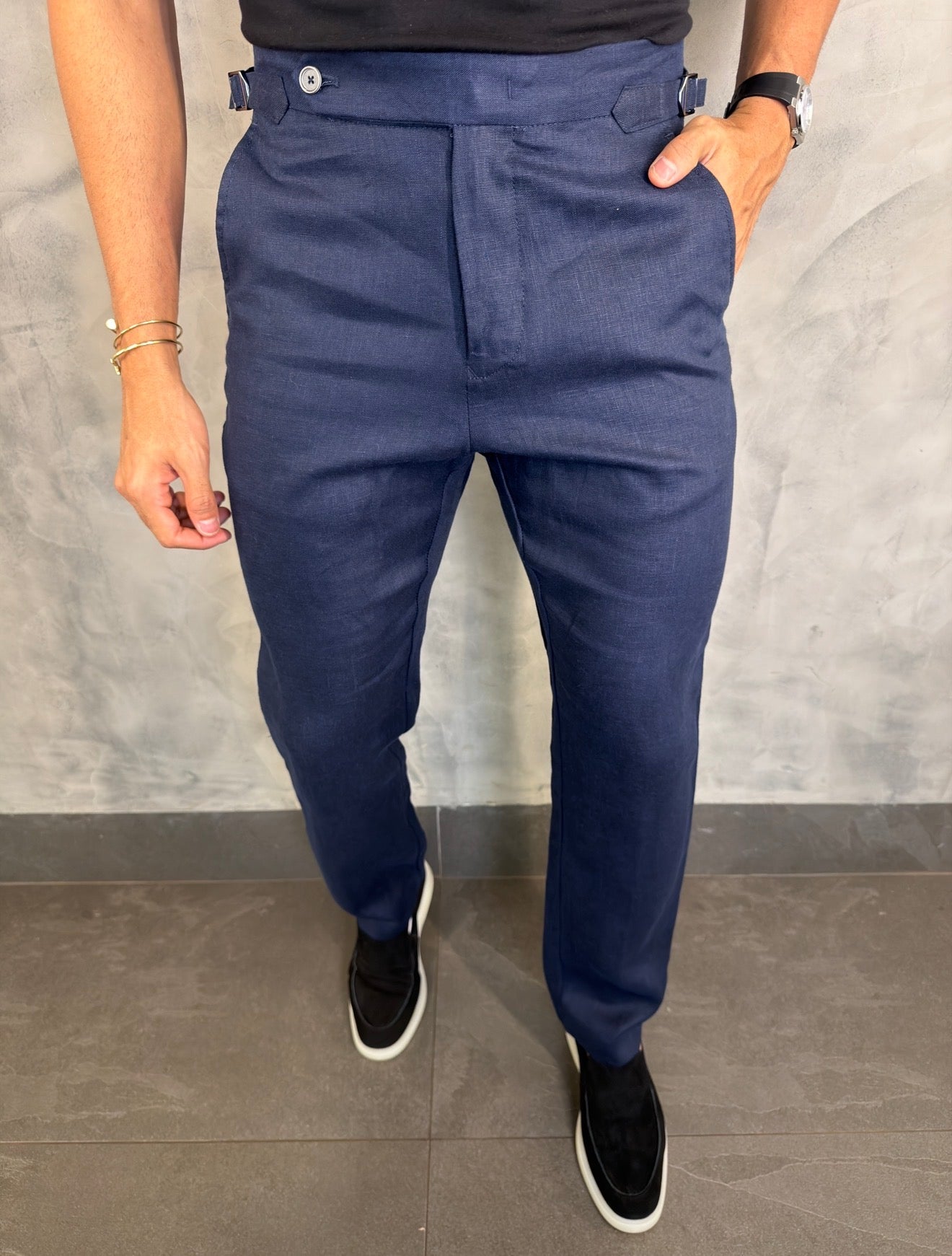 CALÇA ALF. PURO LINHO RESORT PONTO H