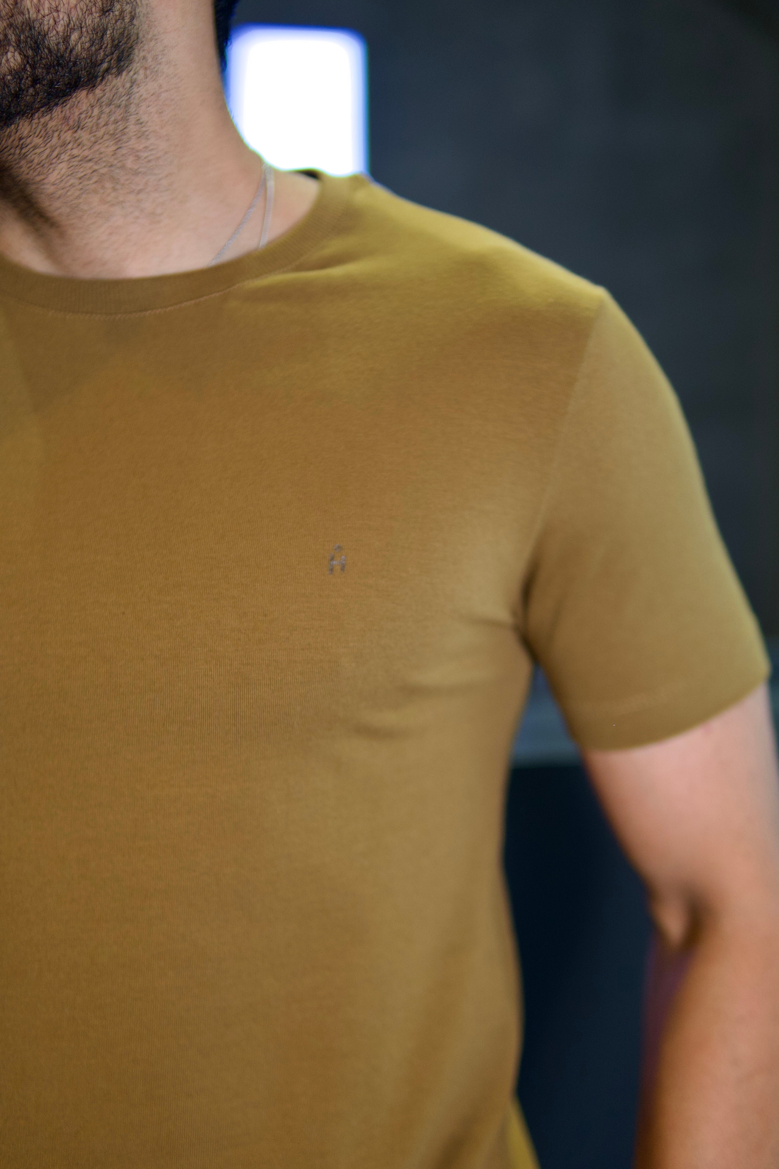 CAMISETA BÁSICA PONTO H KHAKI