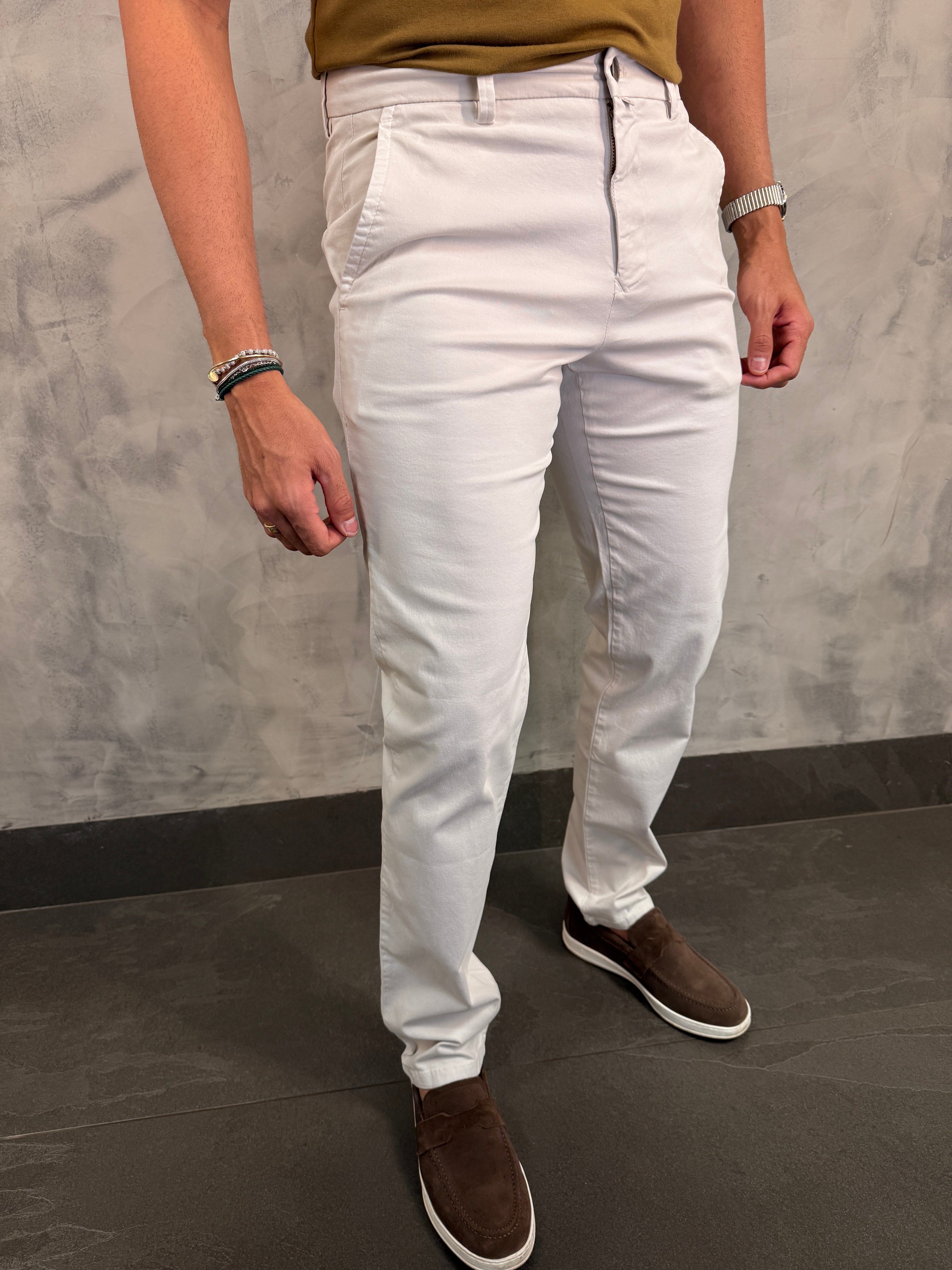 CALÇA ALF SARJA COMFORT SLIM PONTO H