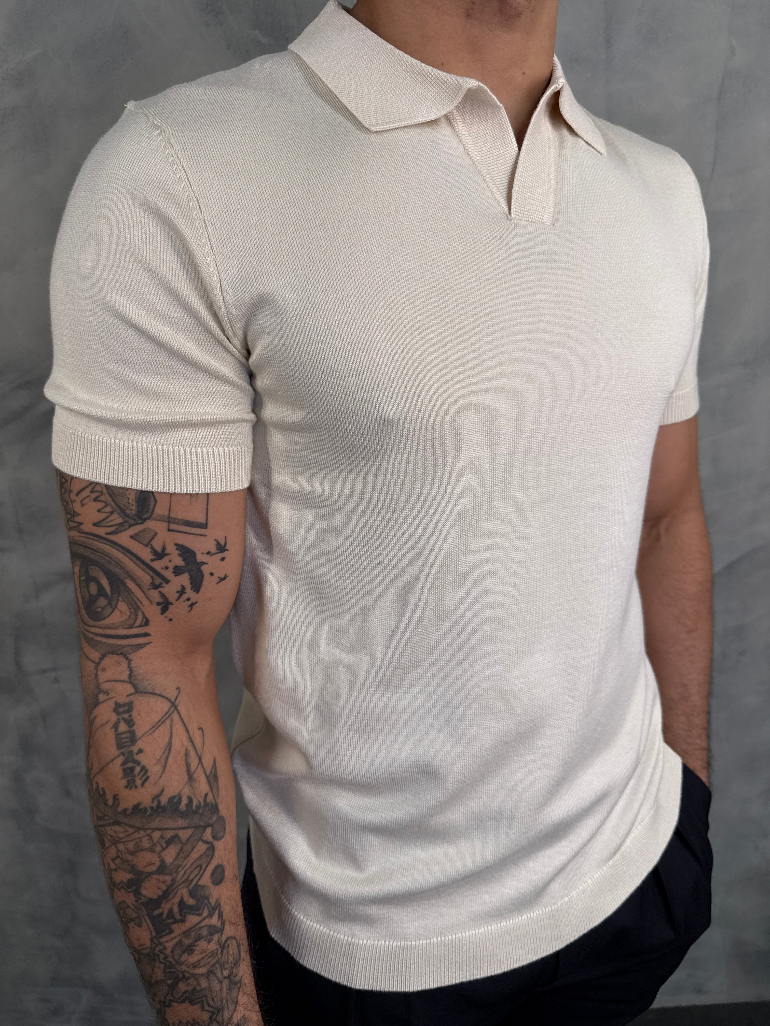 POLO TRICOT GOLA V PONTO H