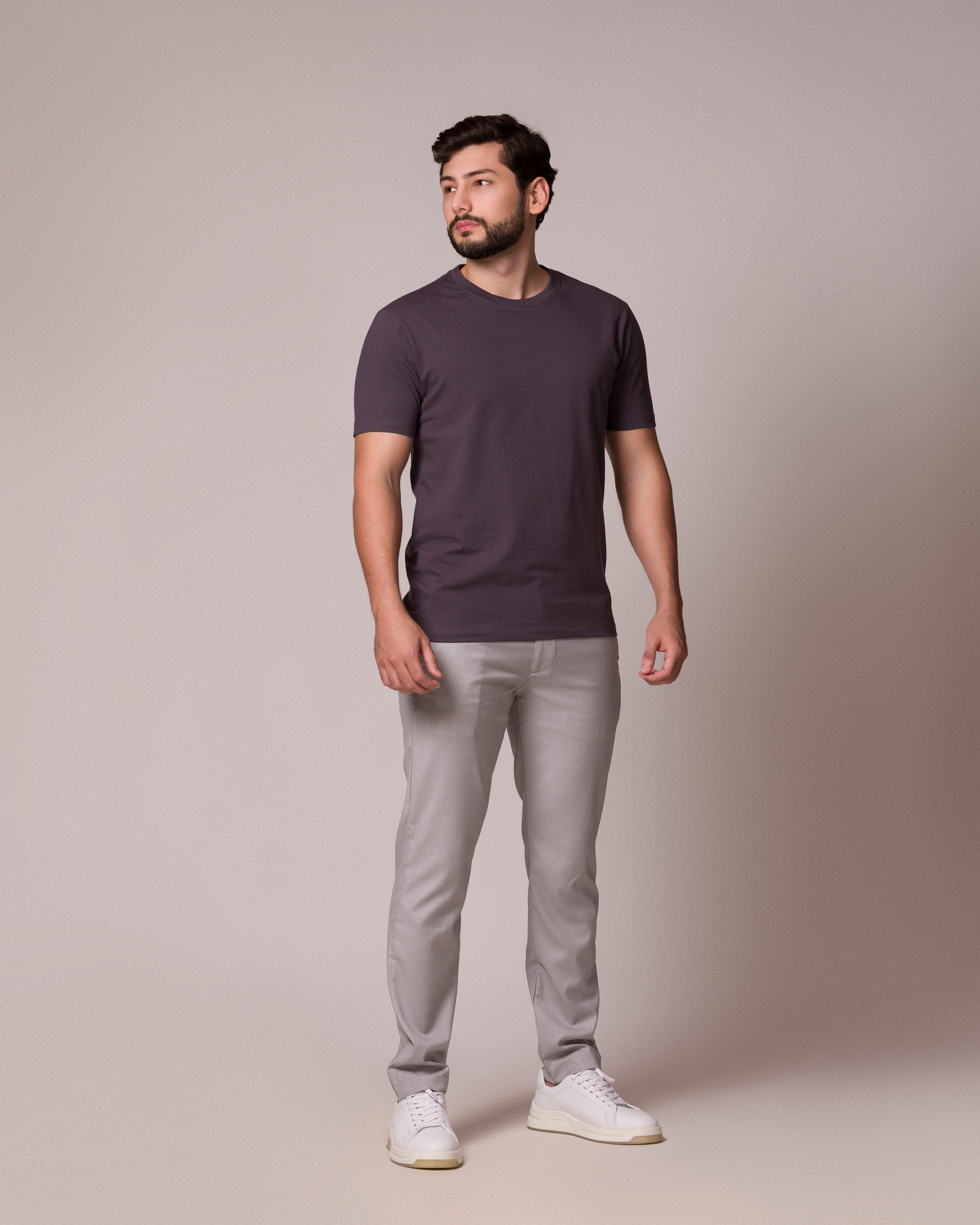 CAMISETA BÁSICA PONTO H CHUMBO