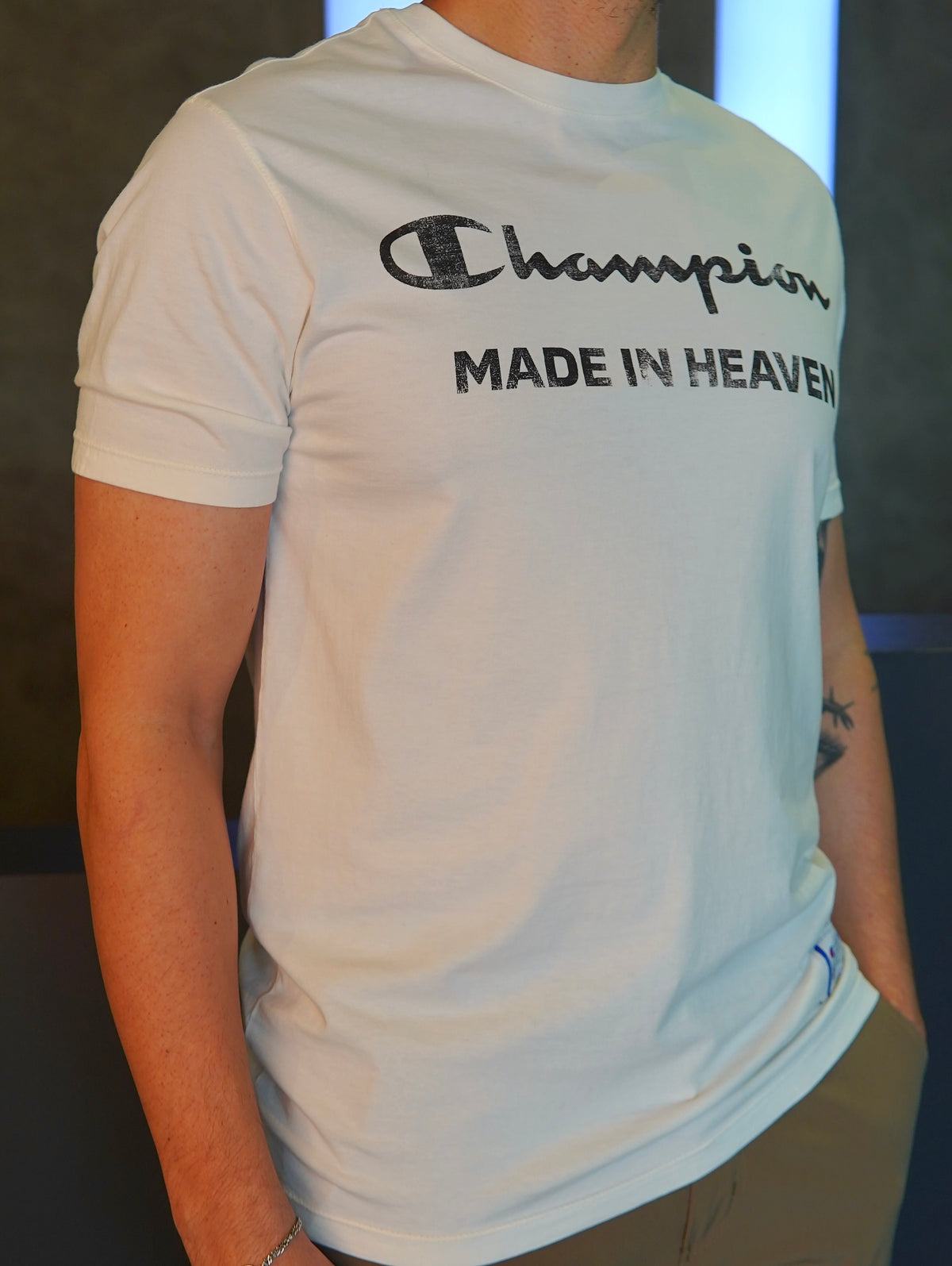 T SHIRT RG CHAMPION X JOHN JOHN OFF WHITE