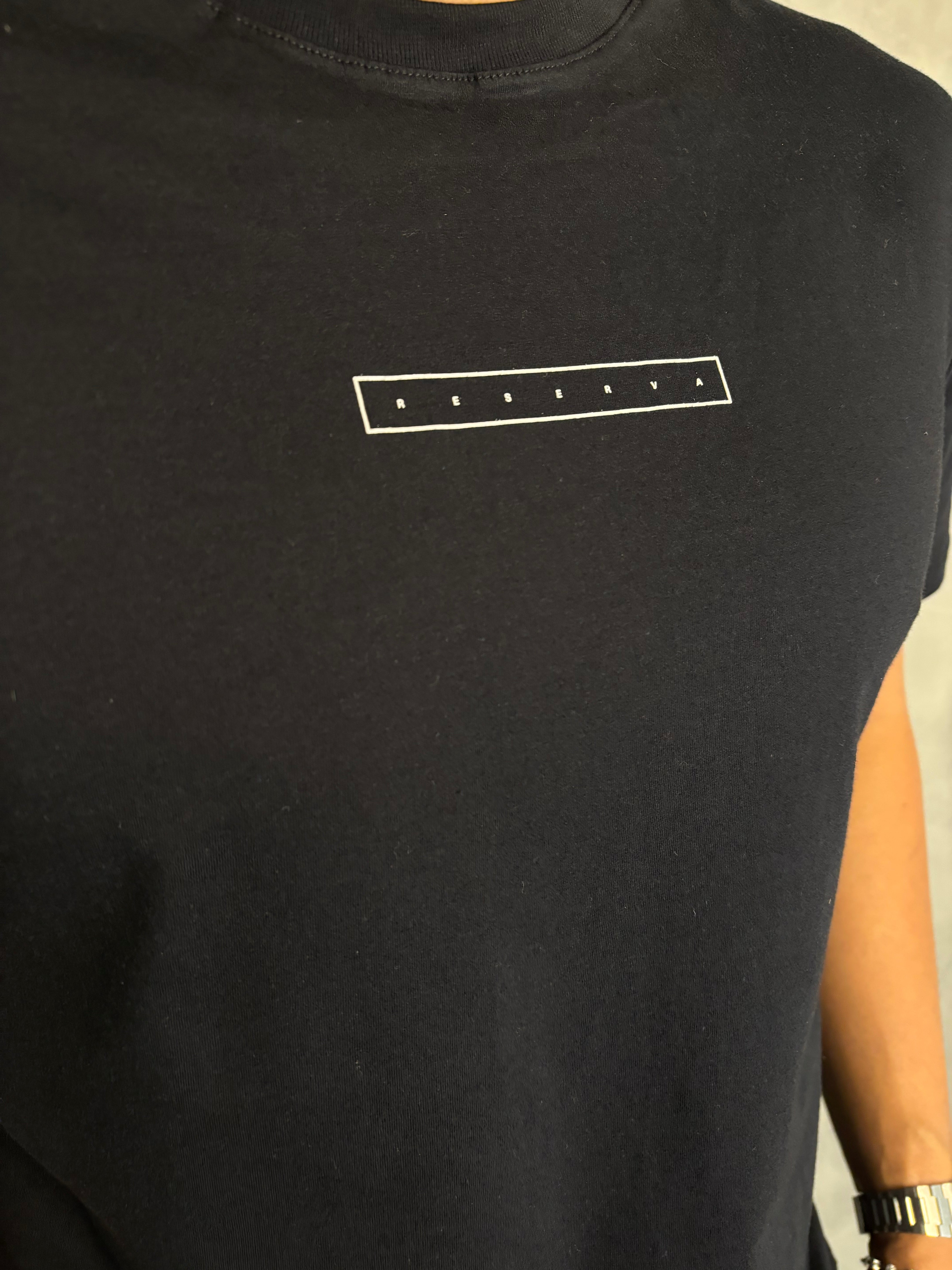 CAMISETA ESTAMPA RETÂNGULO RSV PRETO