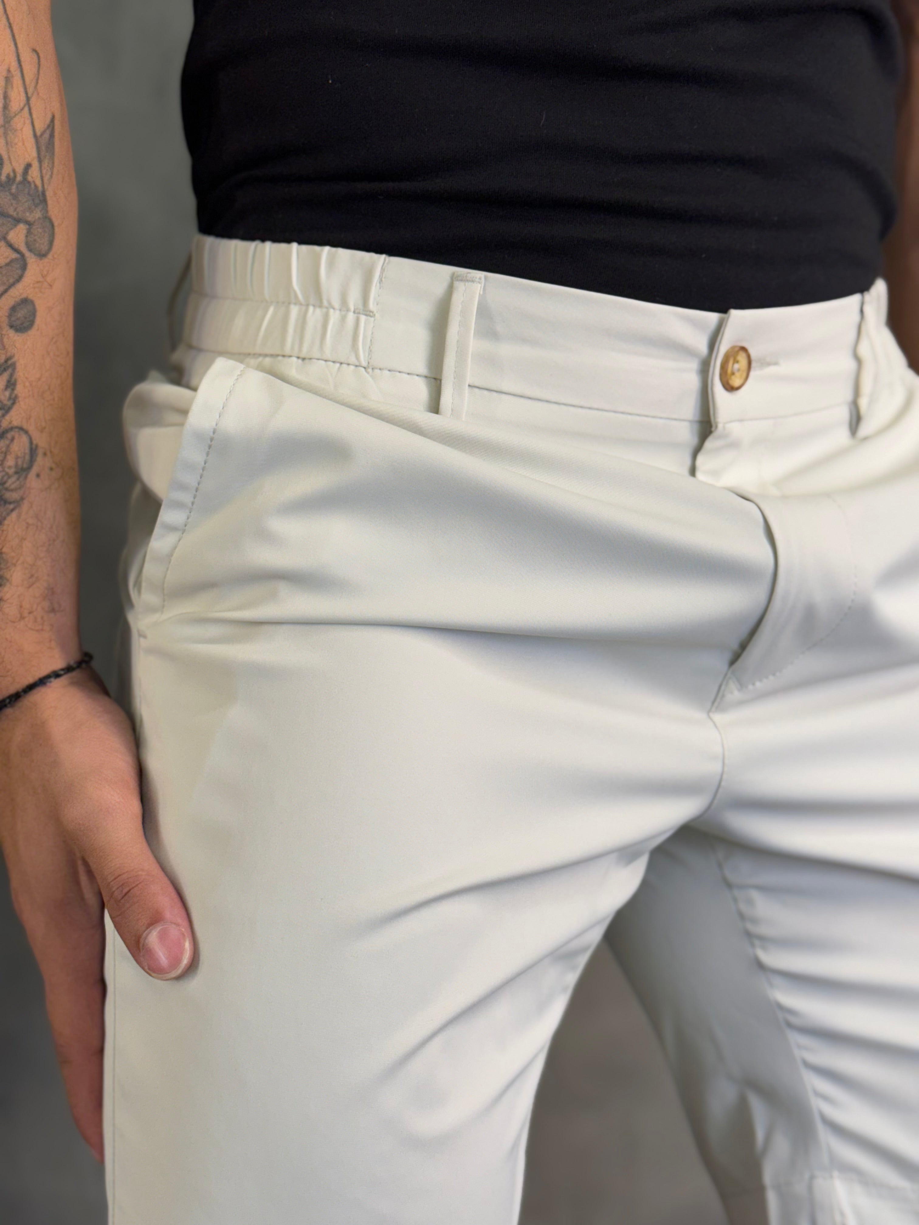 BERMUDA CASUAL-DAY C/ CINTURA ELÁSTICA PONTO H GELO