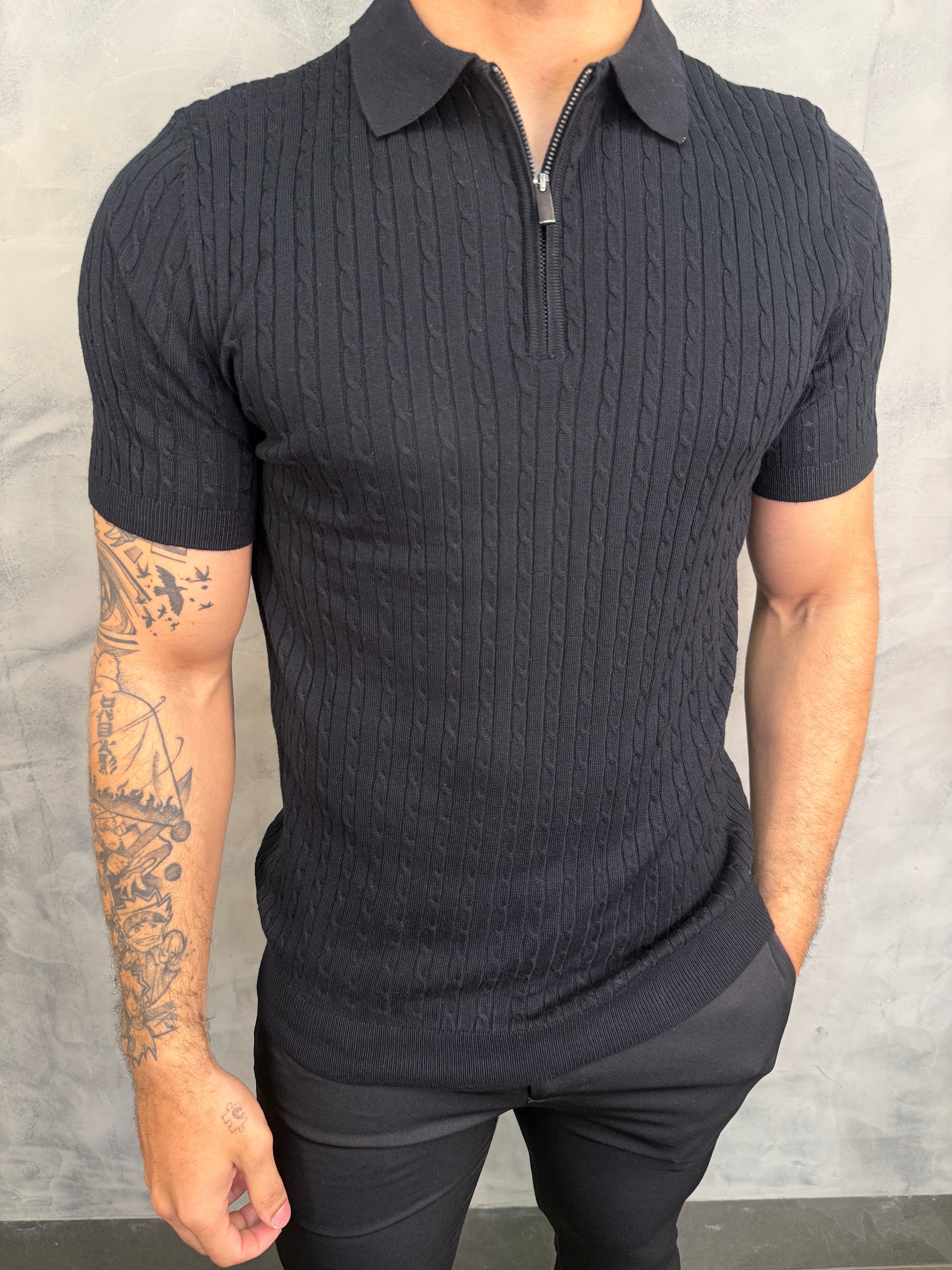 POLO TRICOT ZIPER CORDAME PONTO H