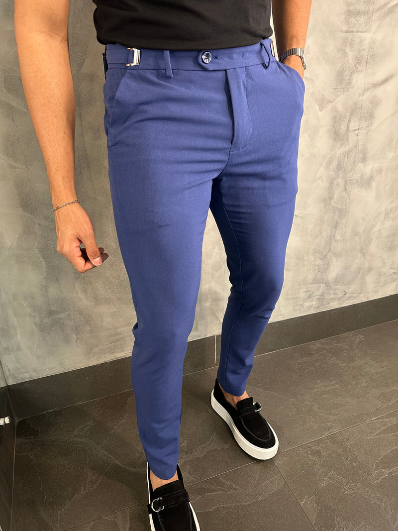 CALÇA ALF ATENAS AJUSTE FIVELA PONTO H AZUL ROYAL