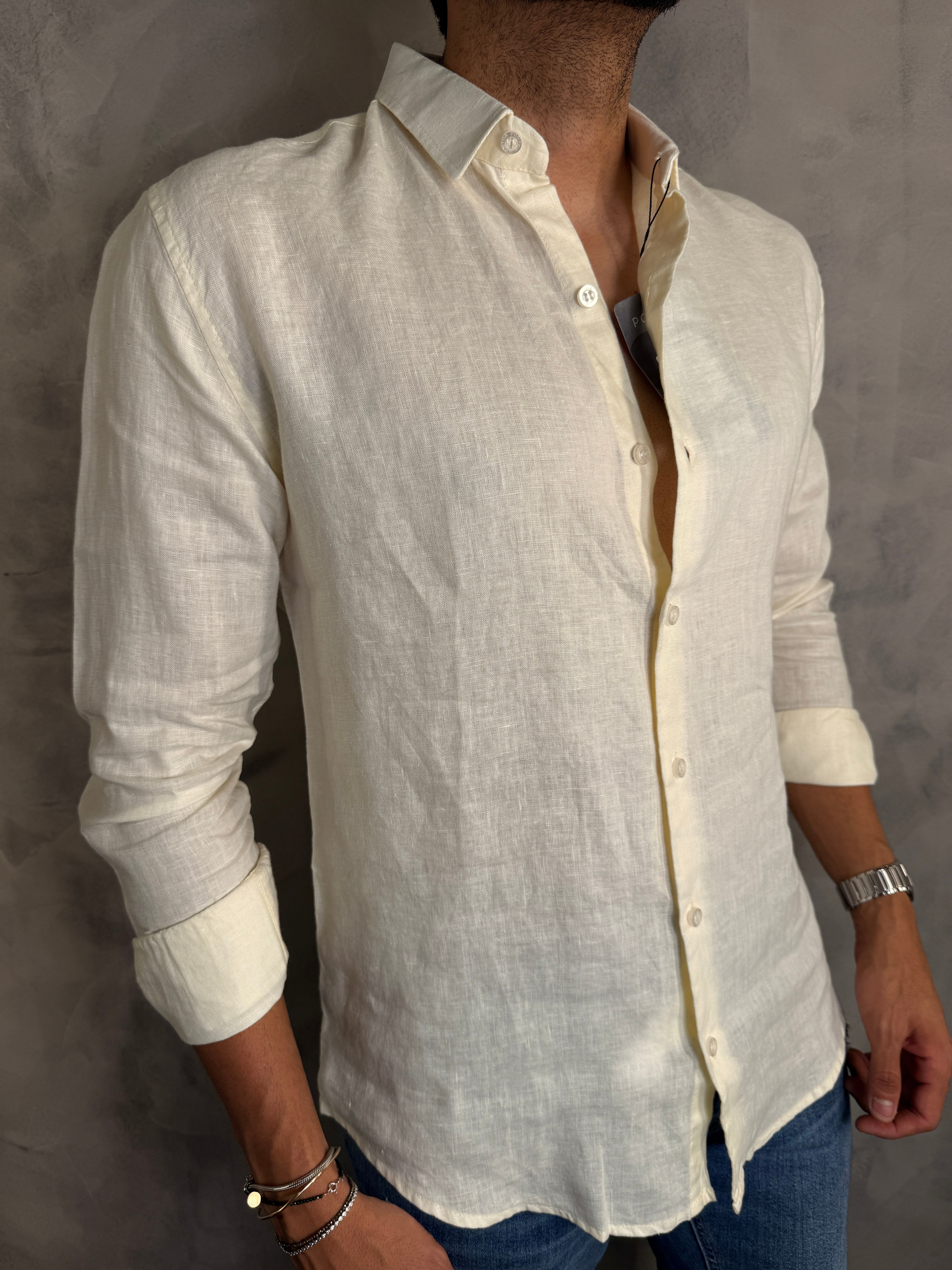 CAMISA M/L OASIS PURO LINHO PONTO H