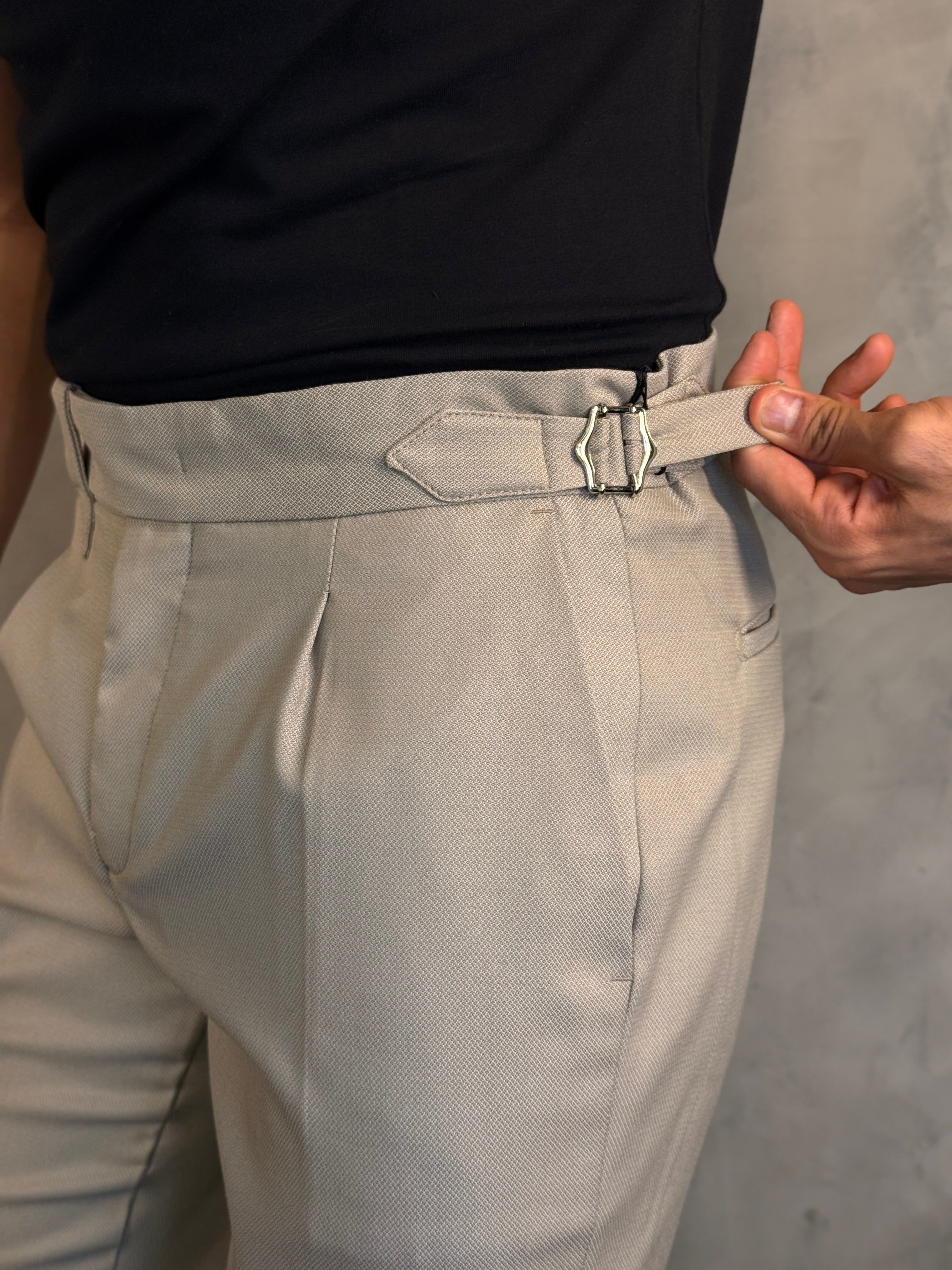 CALÇA ALF. GURKHA VENETO SUPER SLIM PONTO H KHAKI