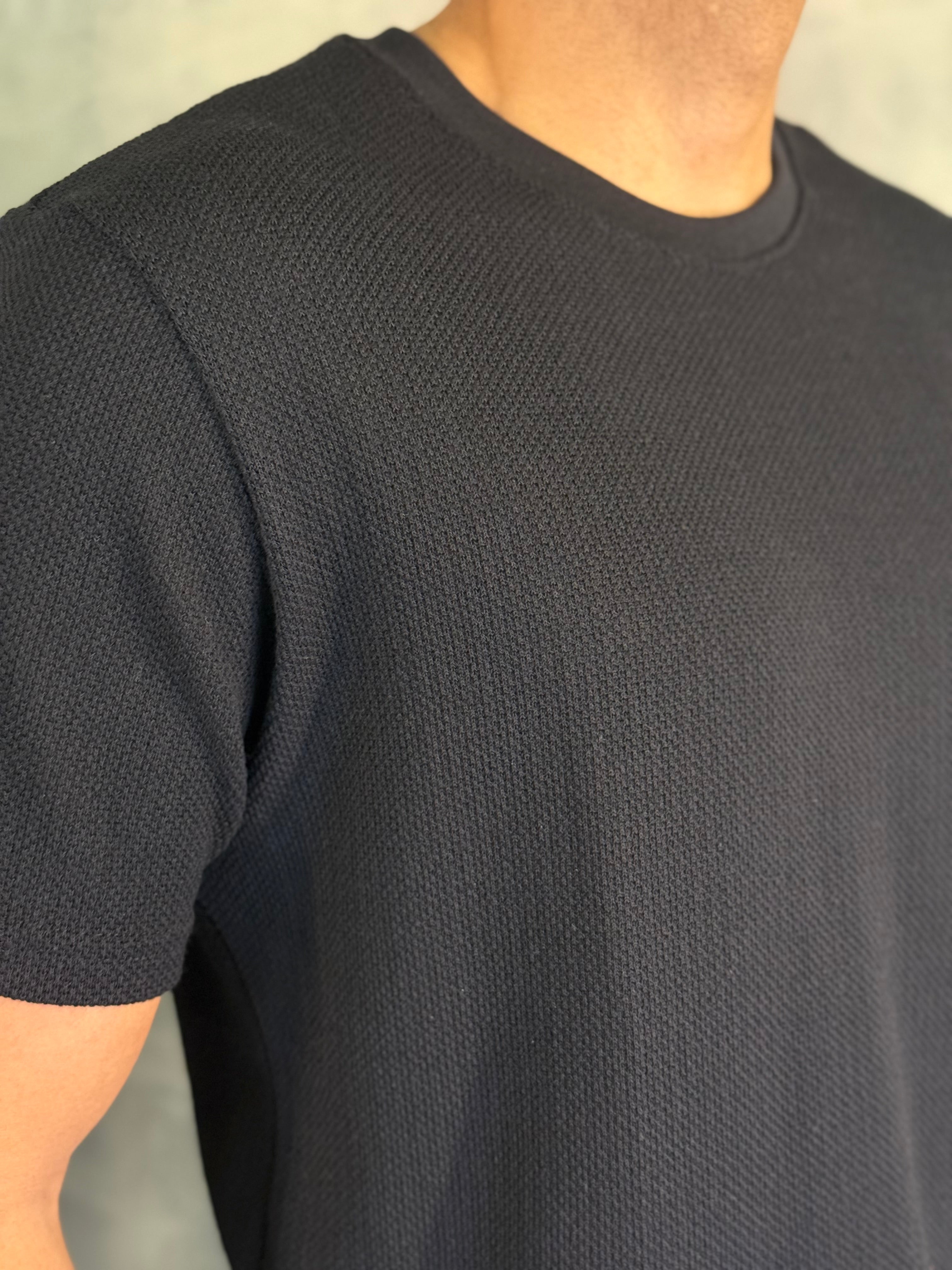 CAMISETA TRICOT COMFORT KINGEJOE PRETO