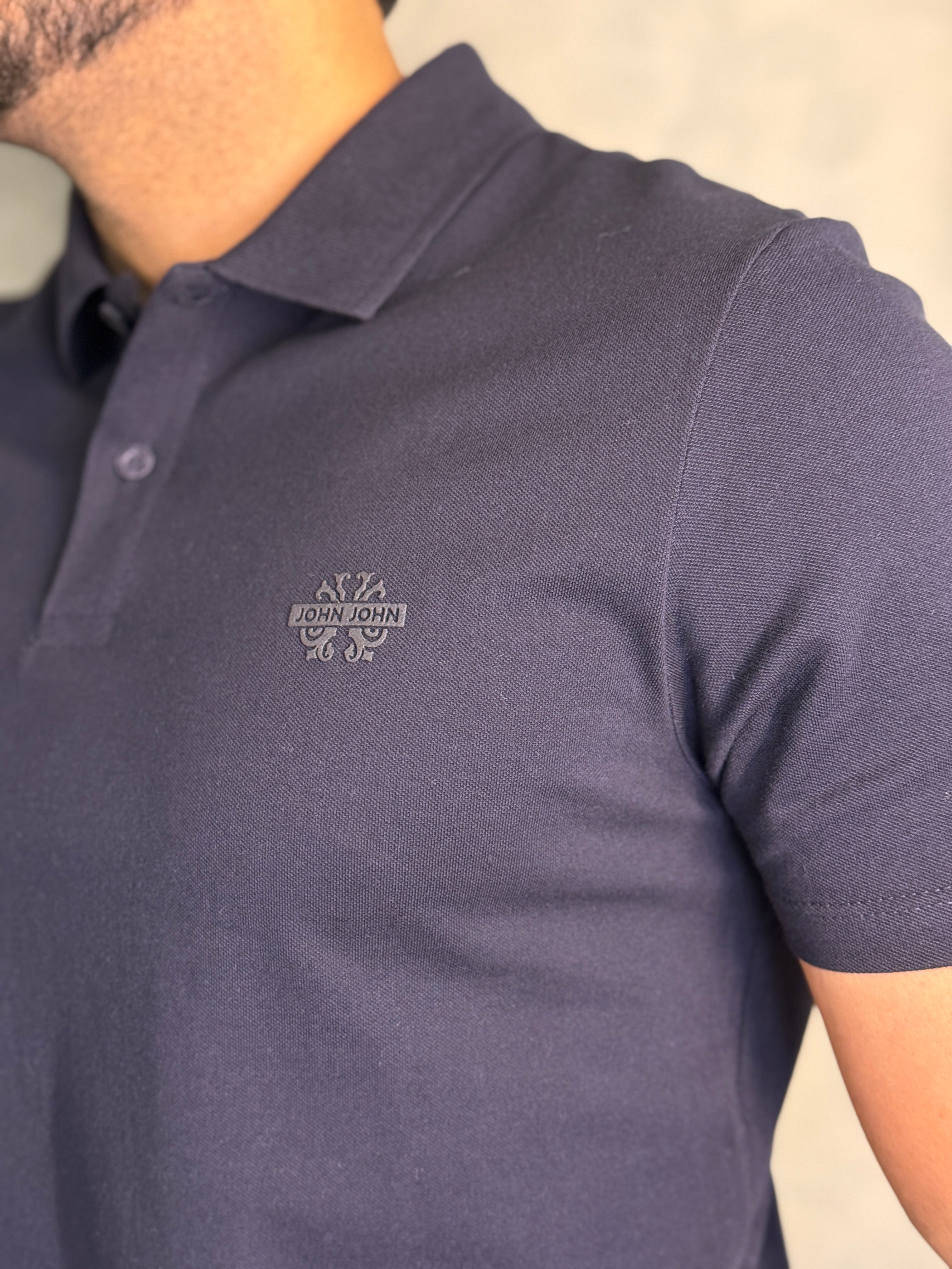 POLO LIGHT TRANSFER JOHN JOHN AZUL ESCURO