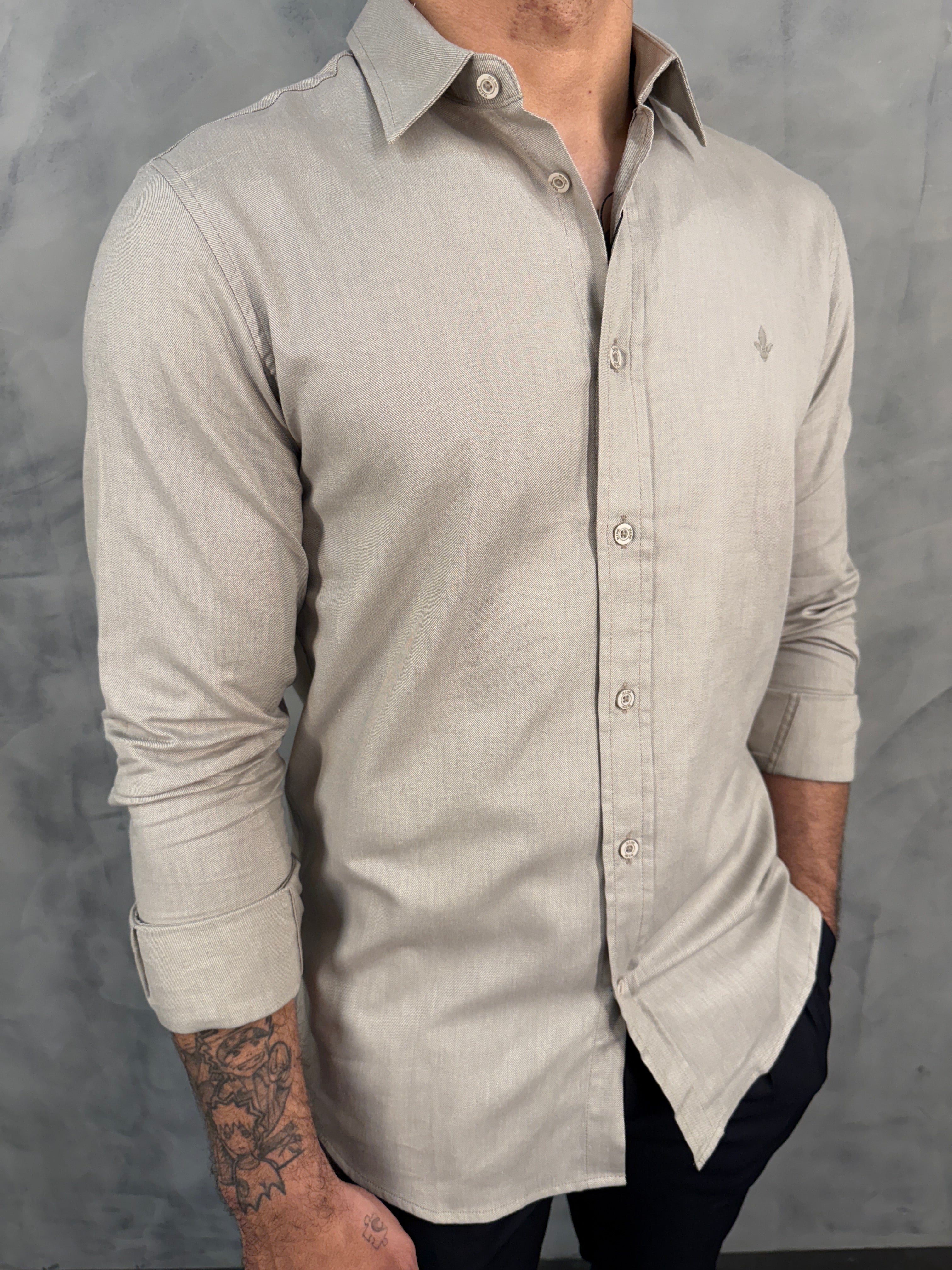 CAMISA M/L COMFORT DLZ MARROM TEDDY