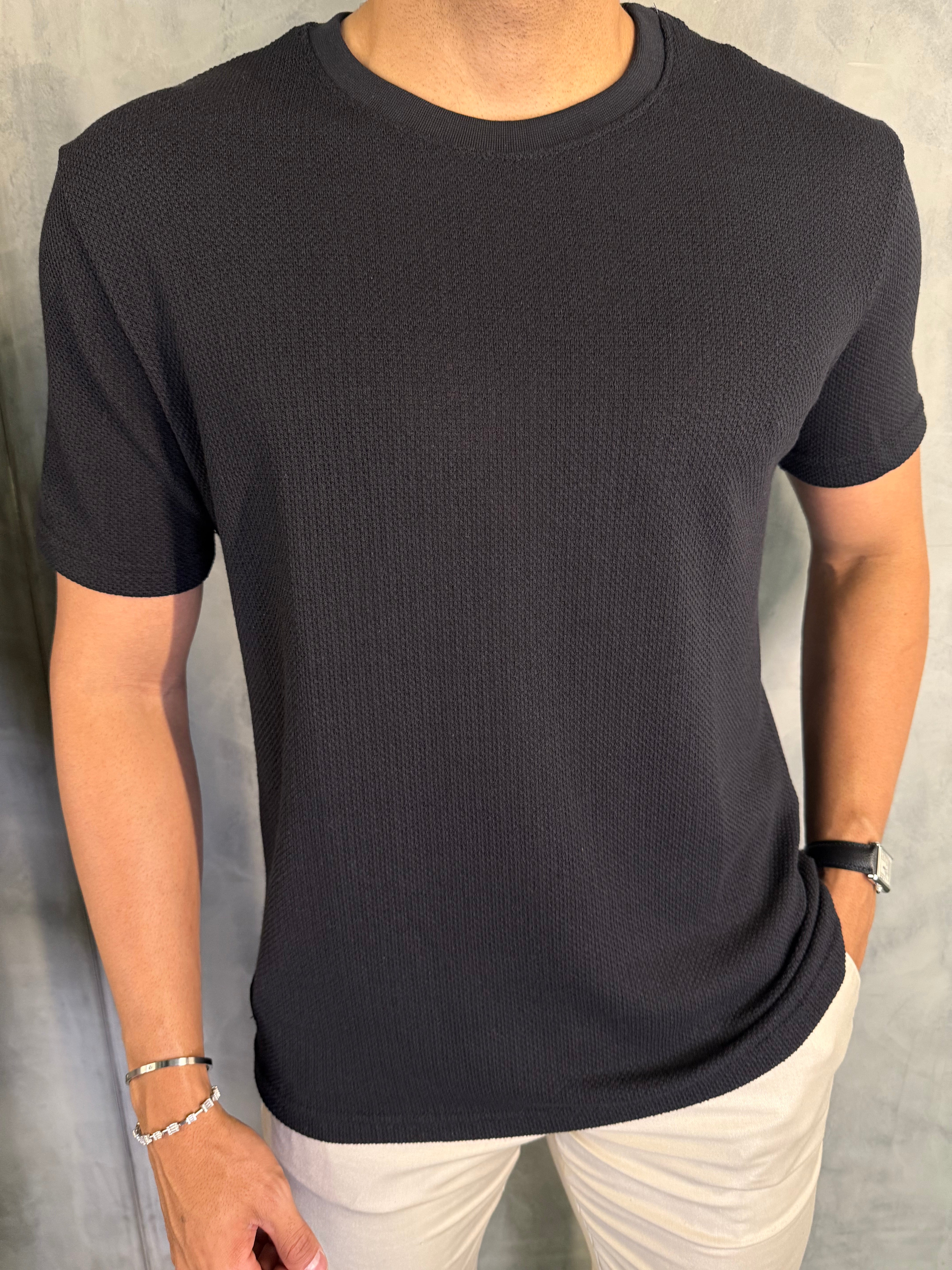 CAMISETA TRICOT COMFORT KINGEJOE PRETO