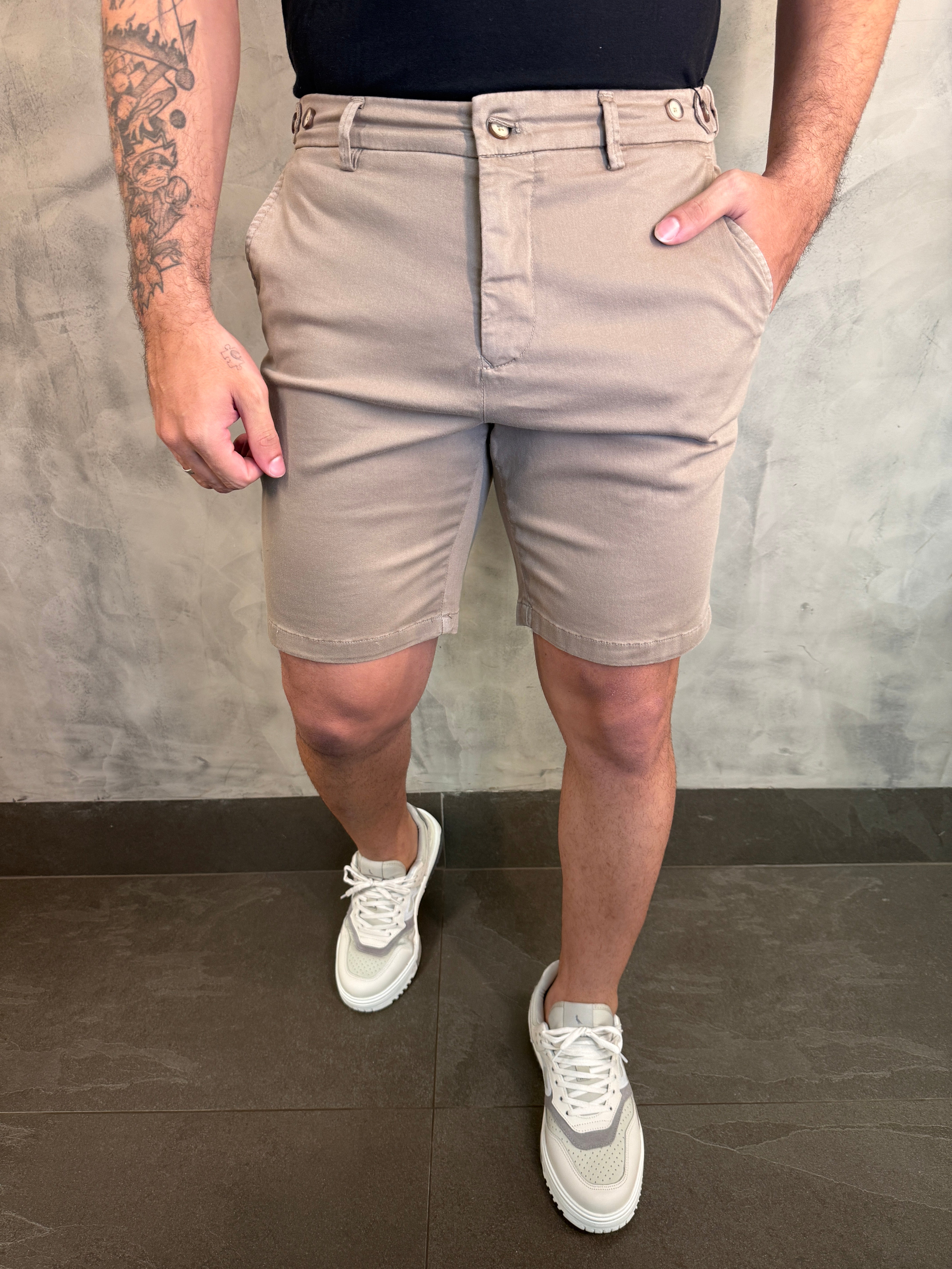 BERMUDA CASUAL-DAY ALF. STRETCH C/ AJUSTE ELASTICO CINTURA PONTO H