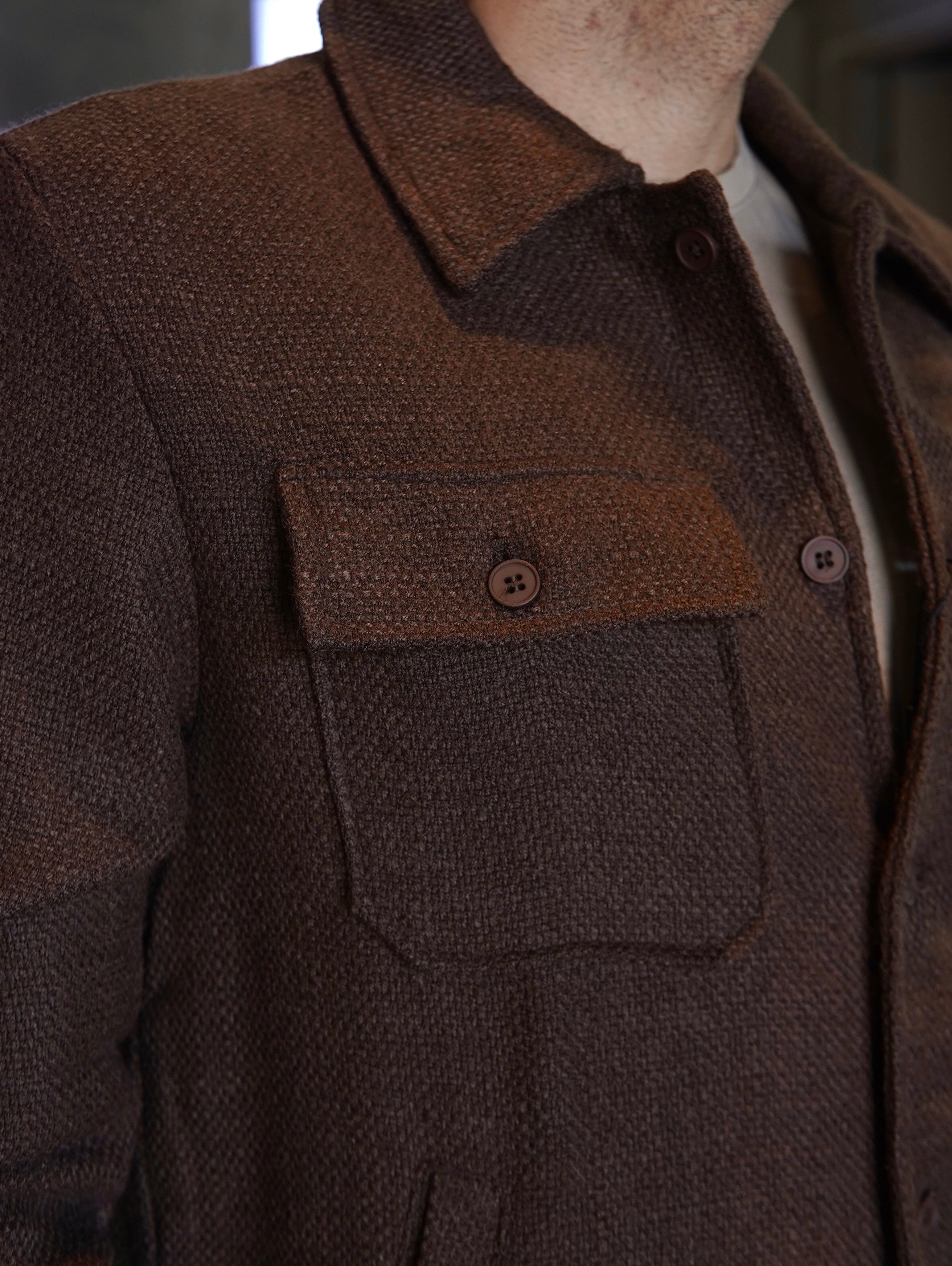 CAMISA M/L OVERSHIRT TRICOT PONTO H