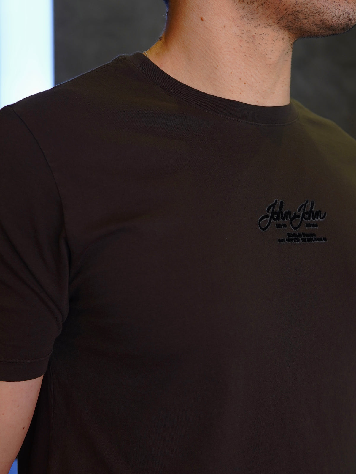T SHIRT RG CENTRAL JOHN JOHN MARROM ESCURO