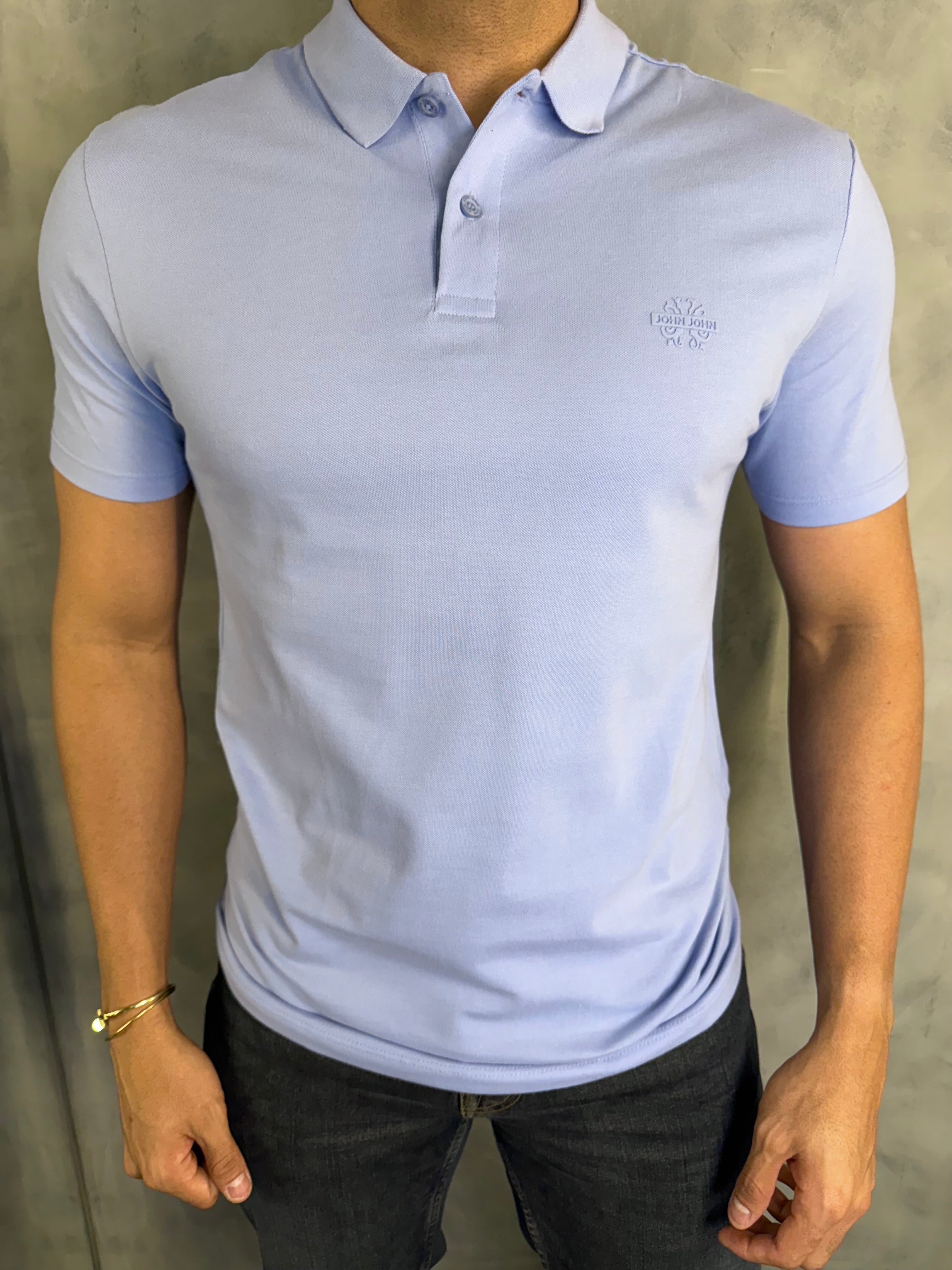 POLO LIGHT TRANSFER JOHN JOHN AZUL CLARO