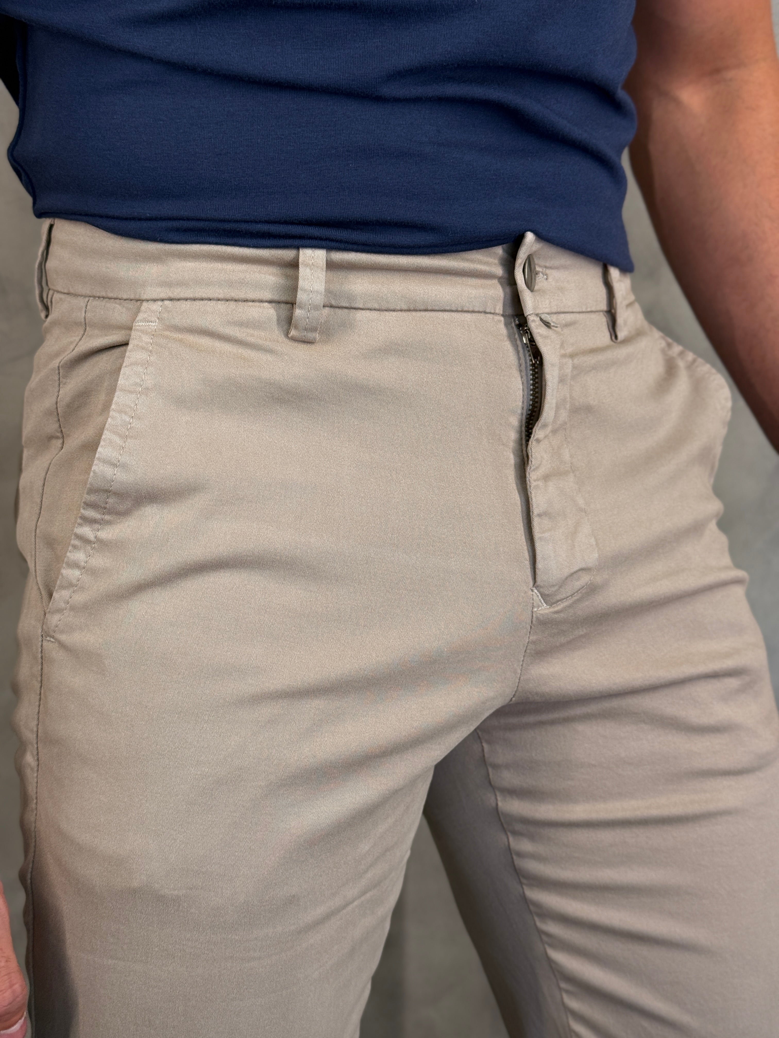 CALÇA ALF SARJA COMFORT SLIM PONTO H