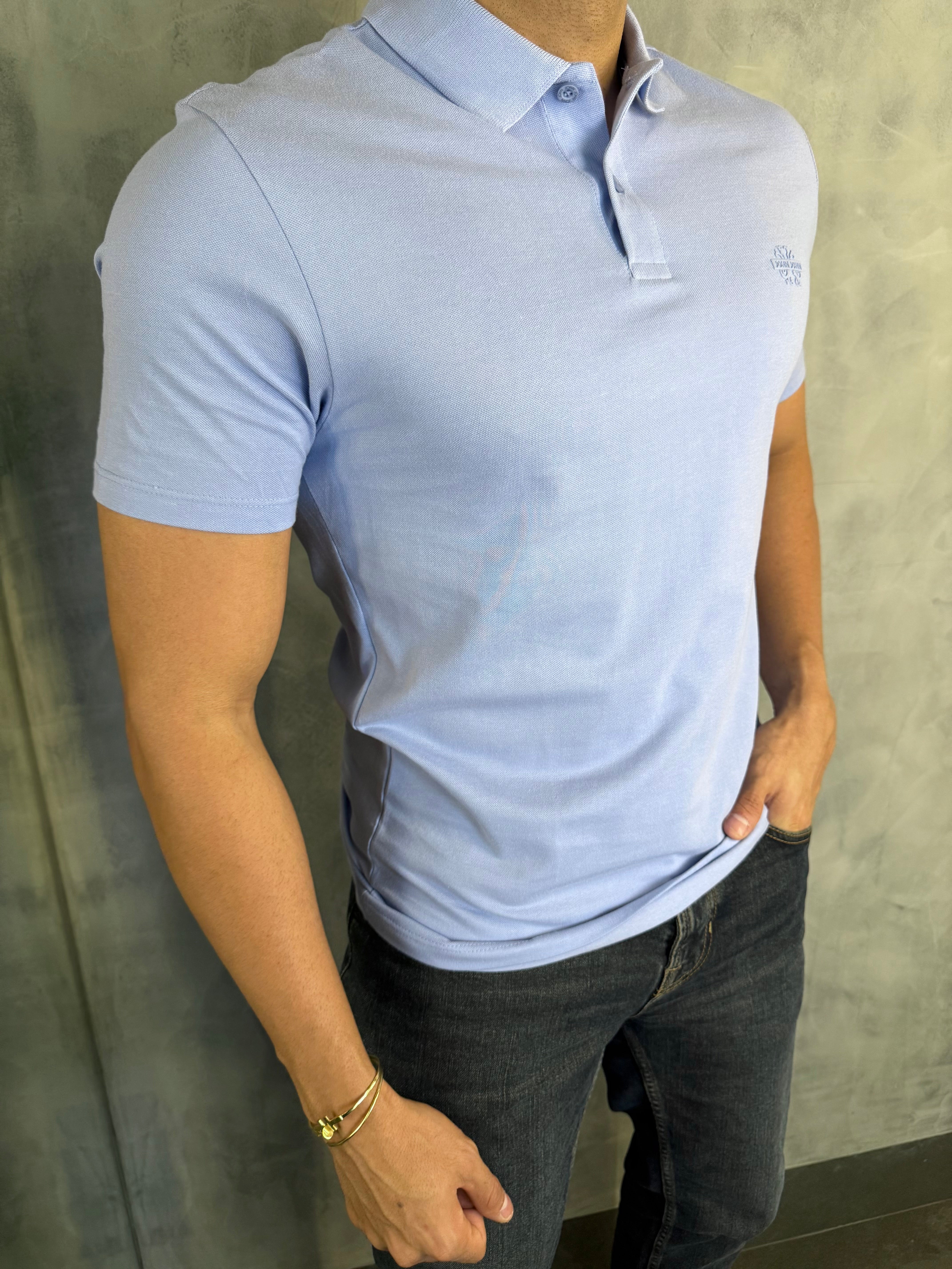 POLO LIGHT TRANSFER JOHN JOHN AZUL CLARO