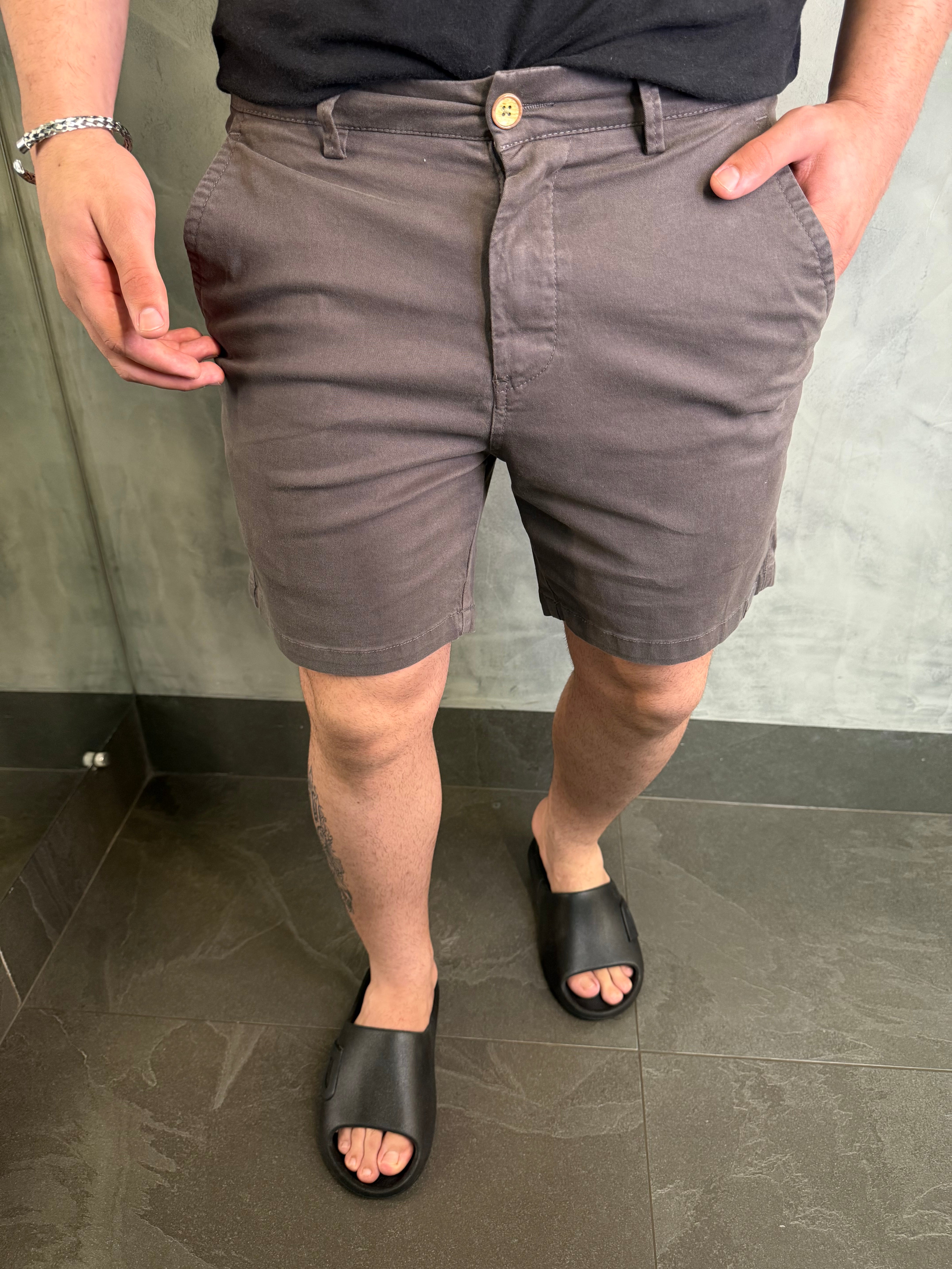BERMUDA SARJA CURTA COLLOR STRETCH BAREZY