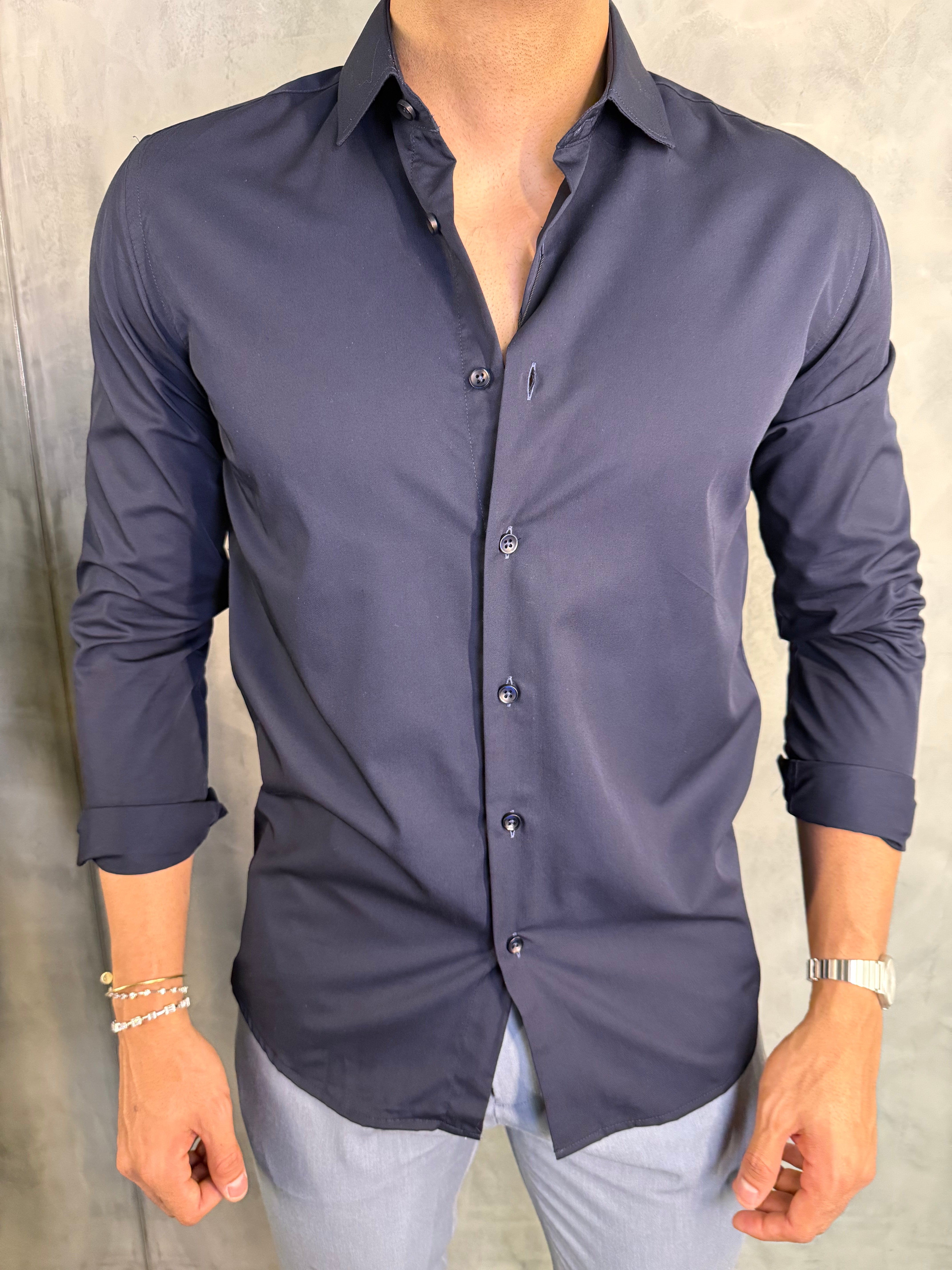 CAMISA M/L FIBRA DE BAMBOO INDICCATTO MARINHO