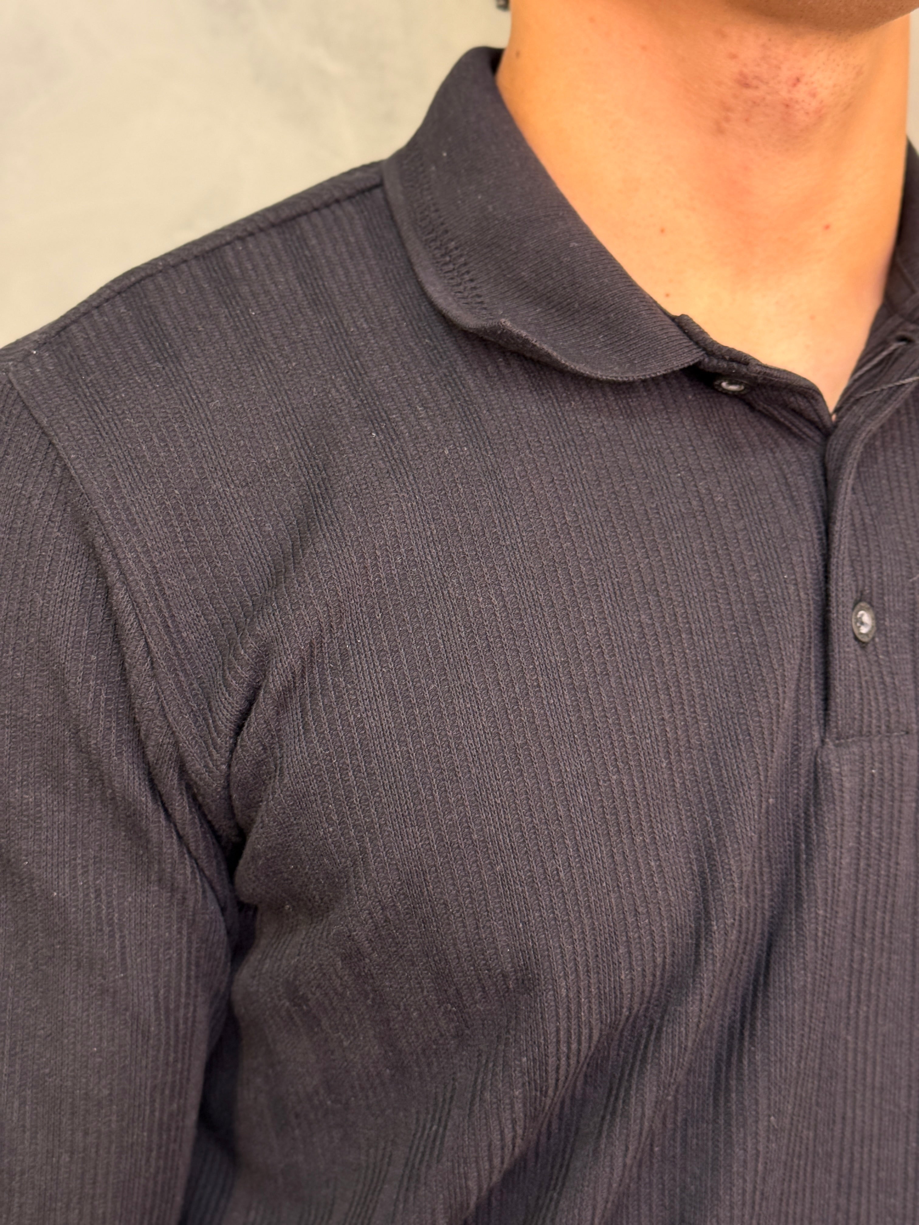 GOLA POLO MALHA TRICOT KINGEJOE PRETO