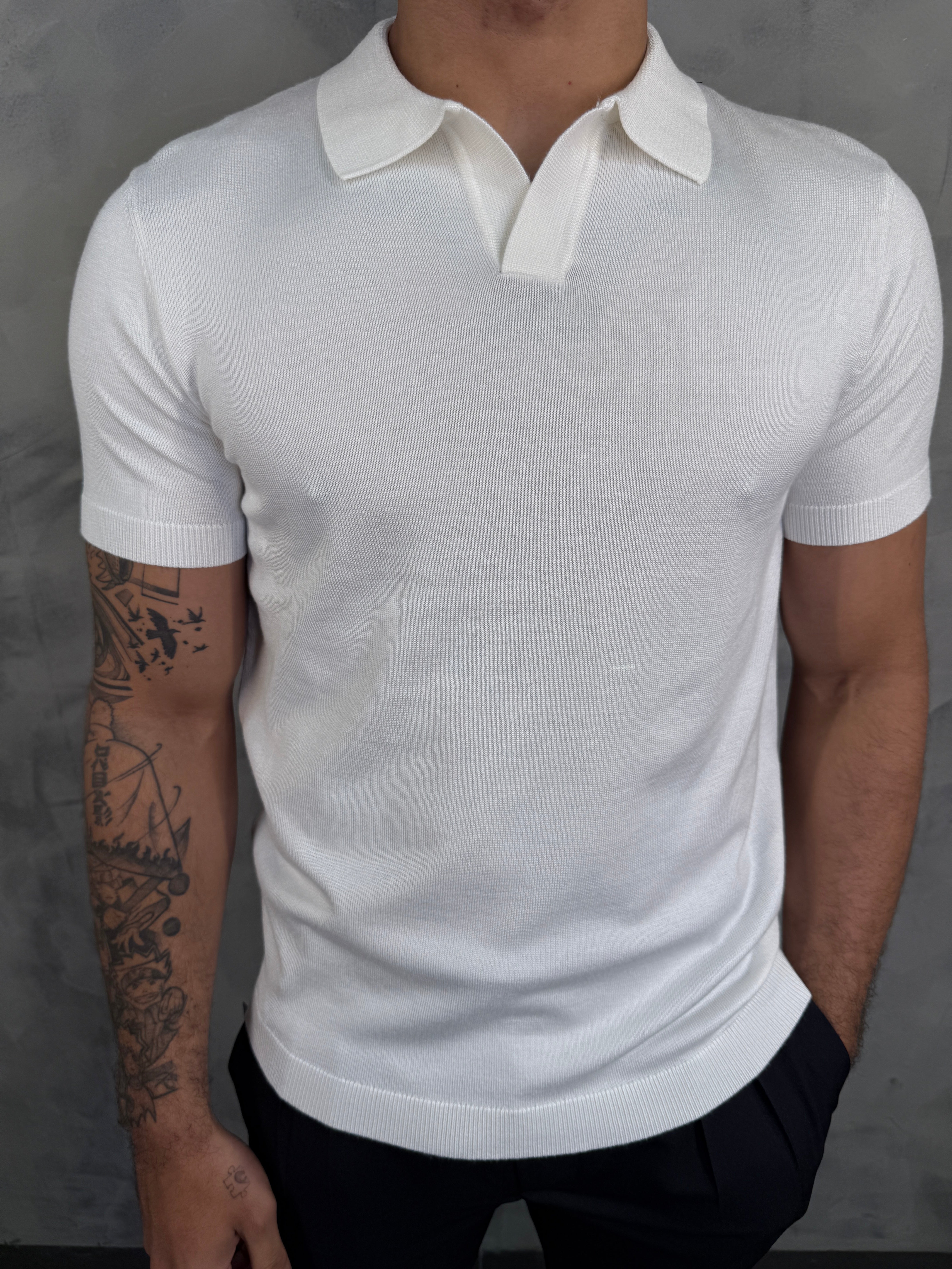 POLO TRICOT GOLA V PONTO H