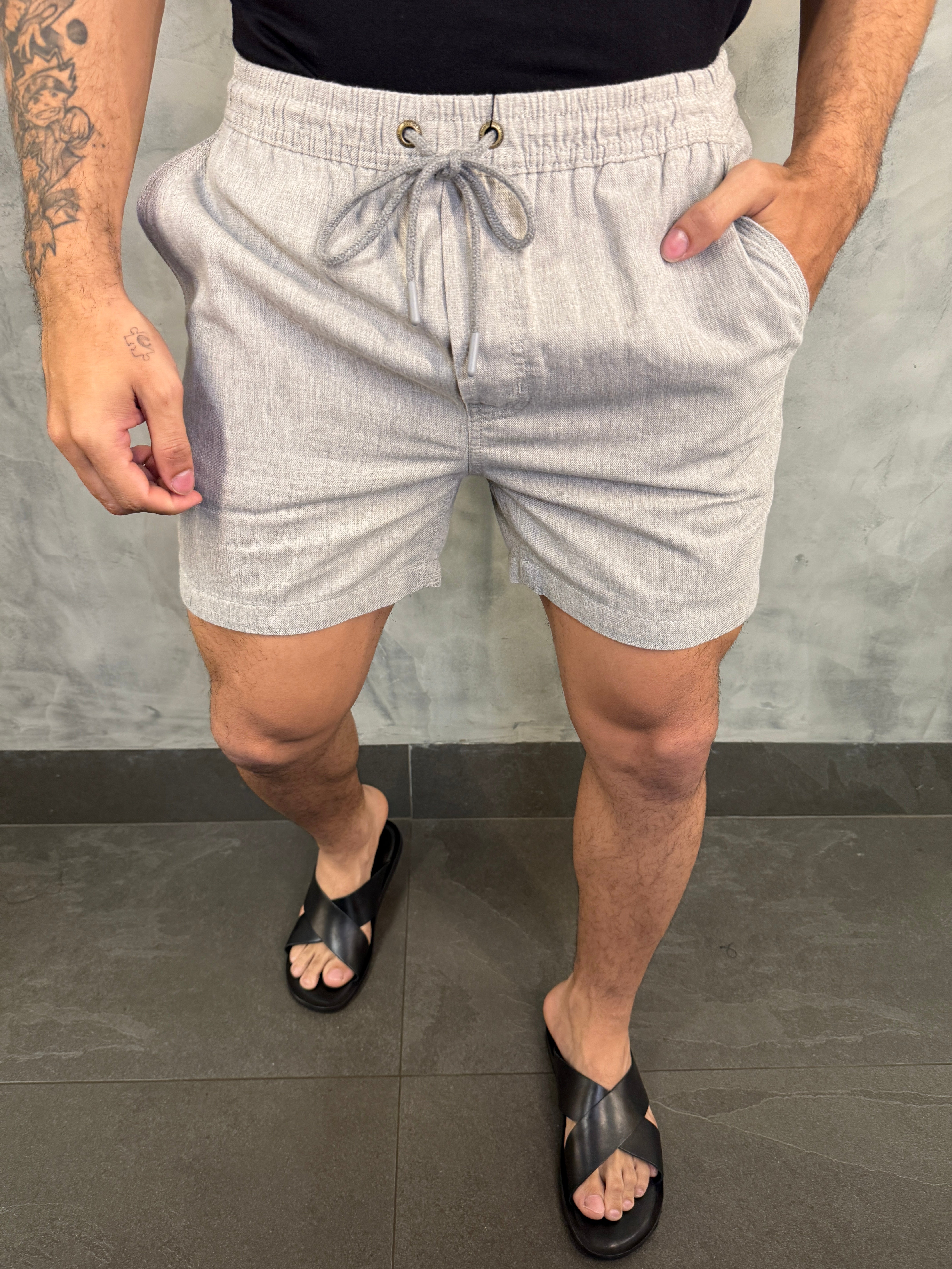 BERMUDA VINTAGE DLZ CINZA MESCLA