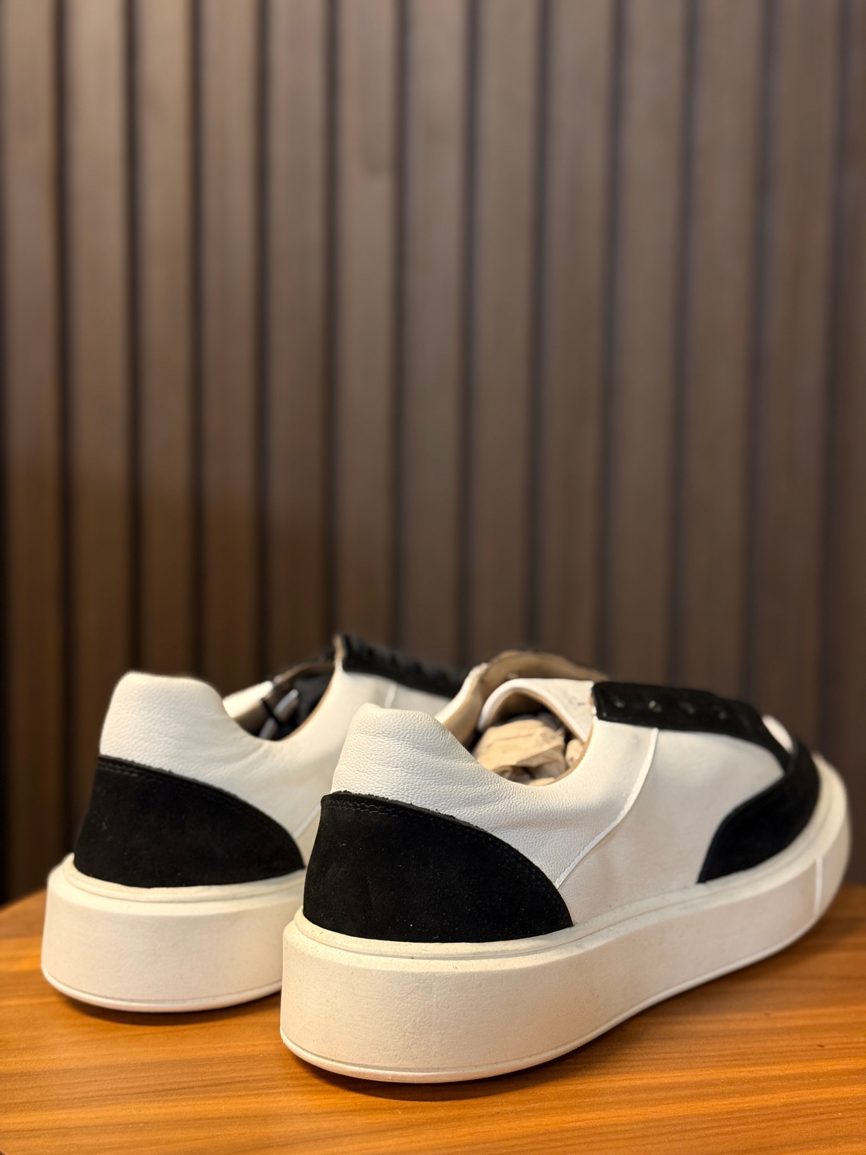 SNEAKER VIRTUS LINHA SHELBY PARMA/NOBUK PONTO H BRANCO/PRETO
