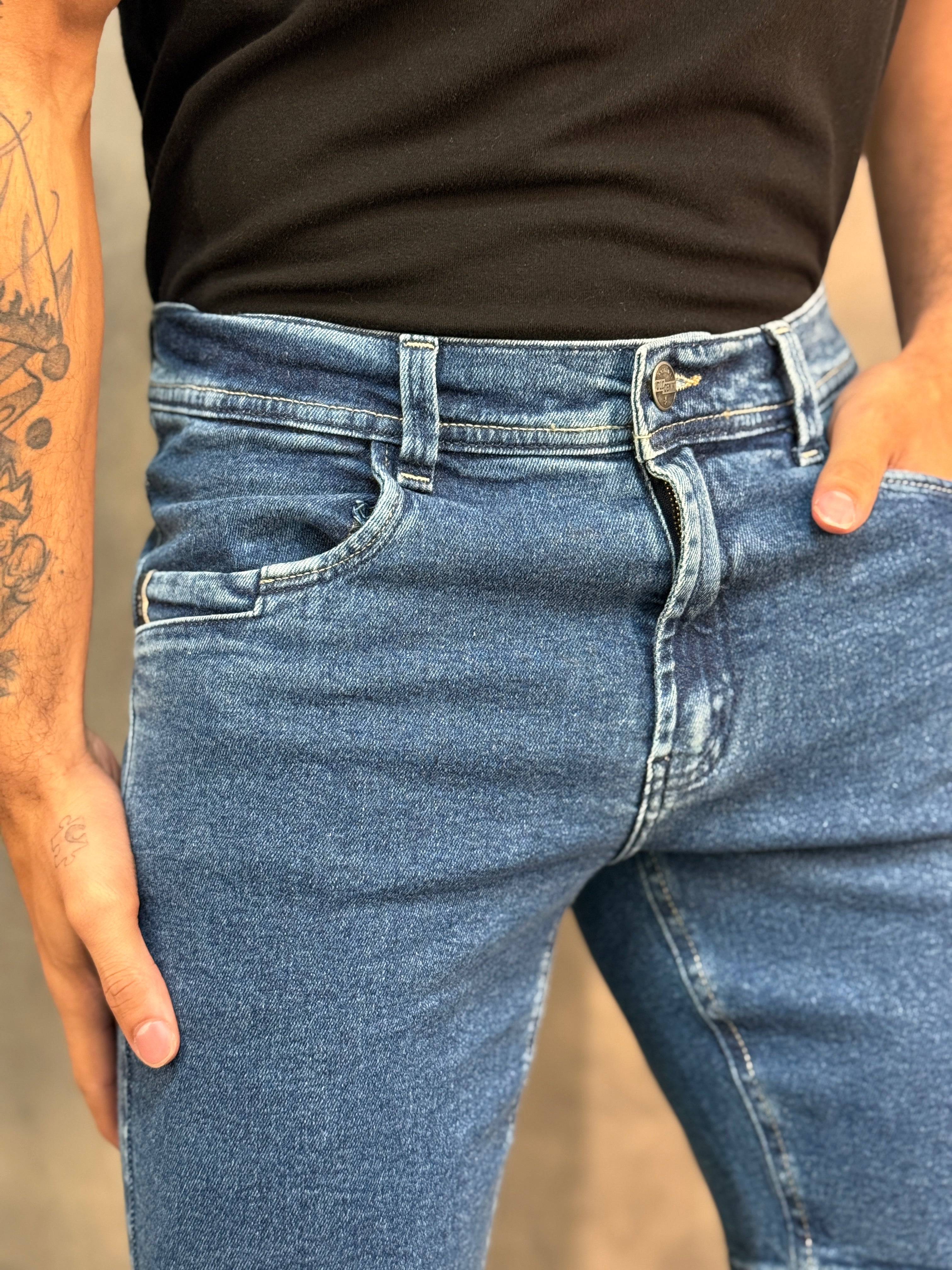 BERMUDA JEANS SLIM DLZ ESCURO