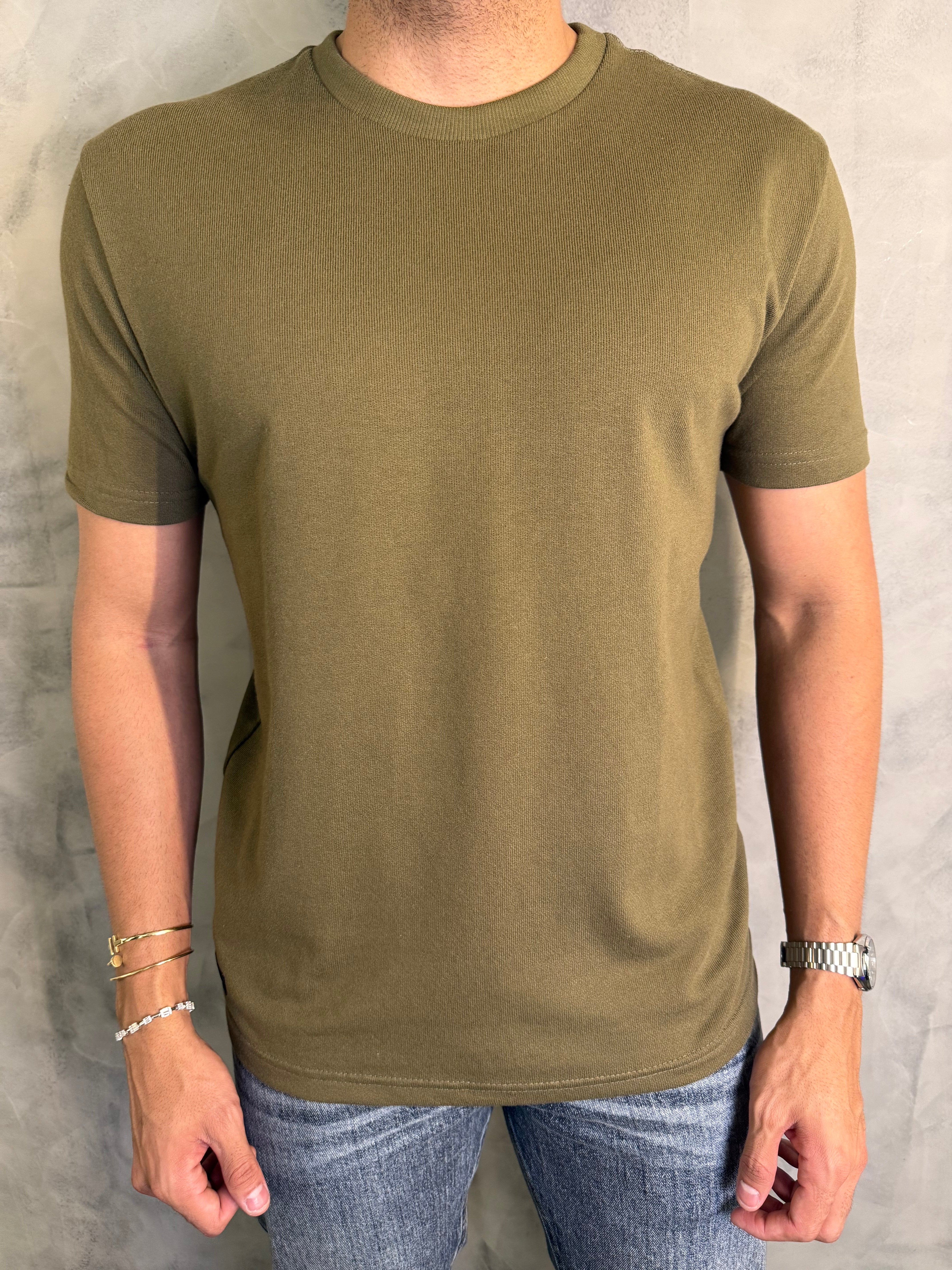 CAMISETA TEXTURA COMFORT KINGEJOE KAKI