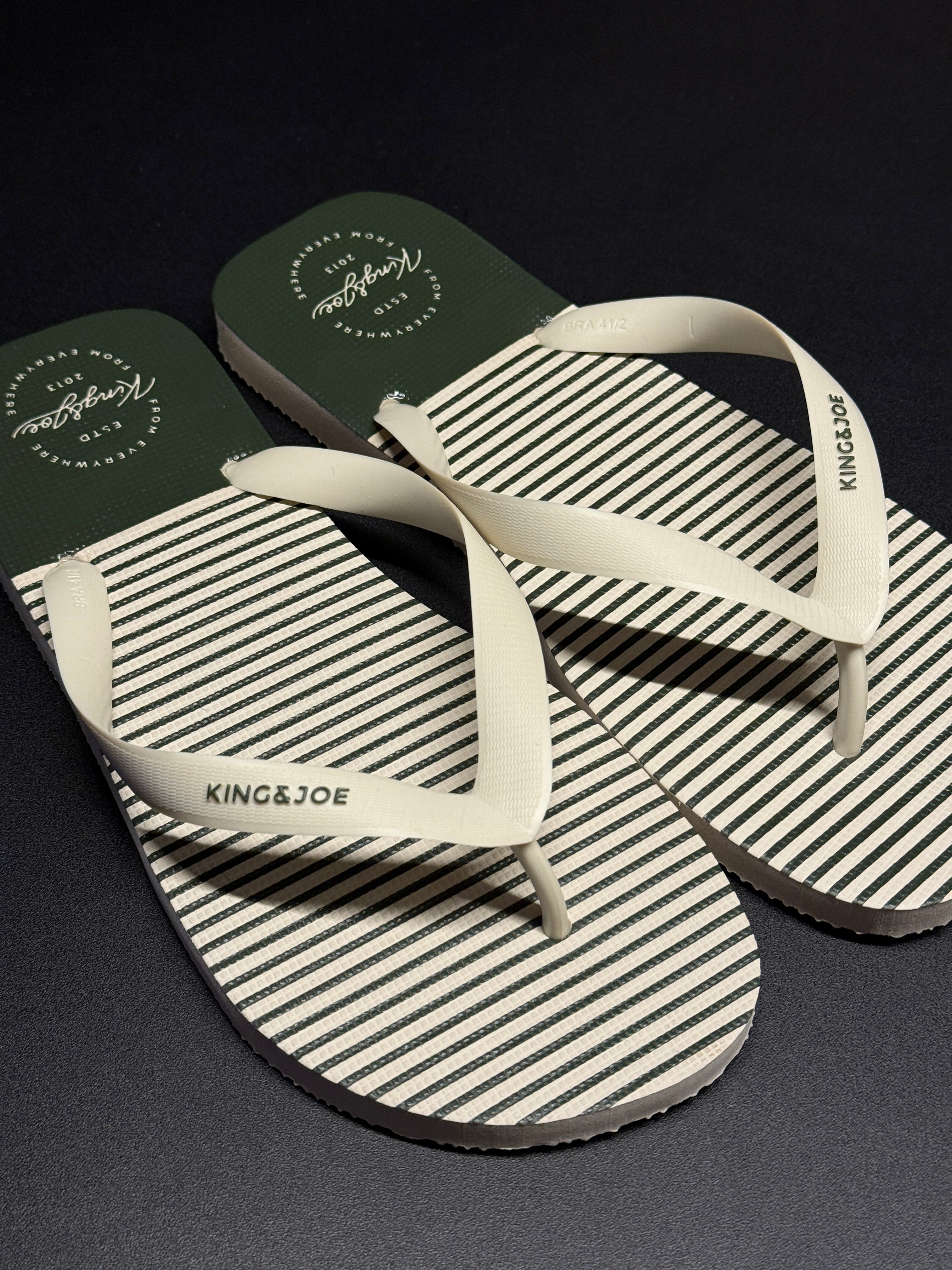 CHINELO MASC LISTRADO BICOLOR KINGEJOE VERDE MILITAR