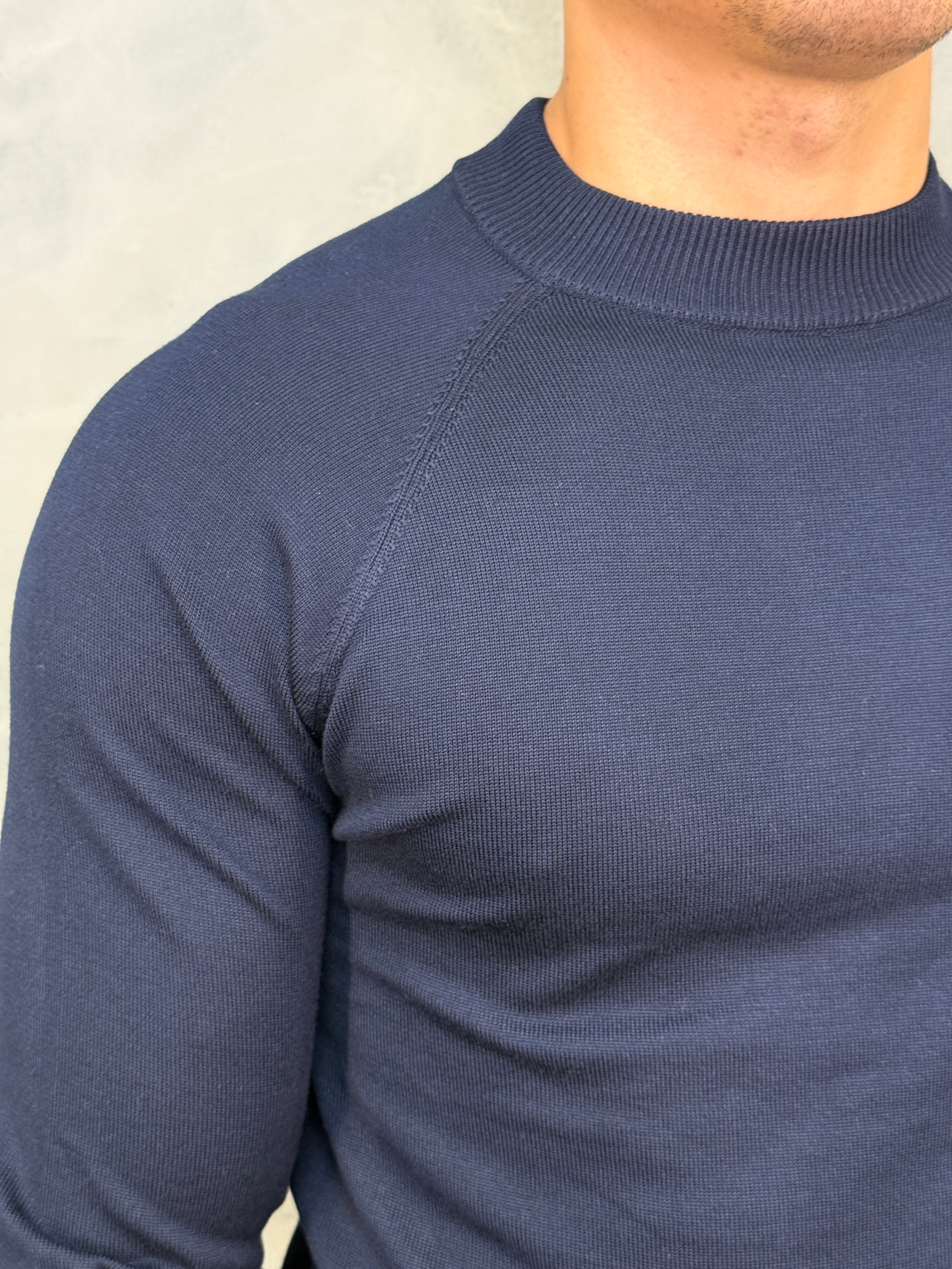 SUETER TRICOT LISO GOLA ALTA PONTO H